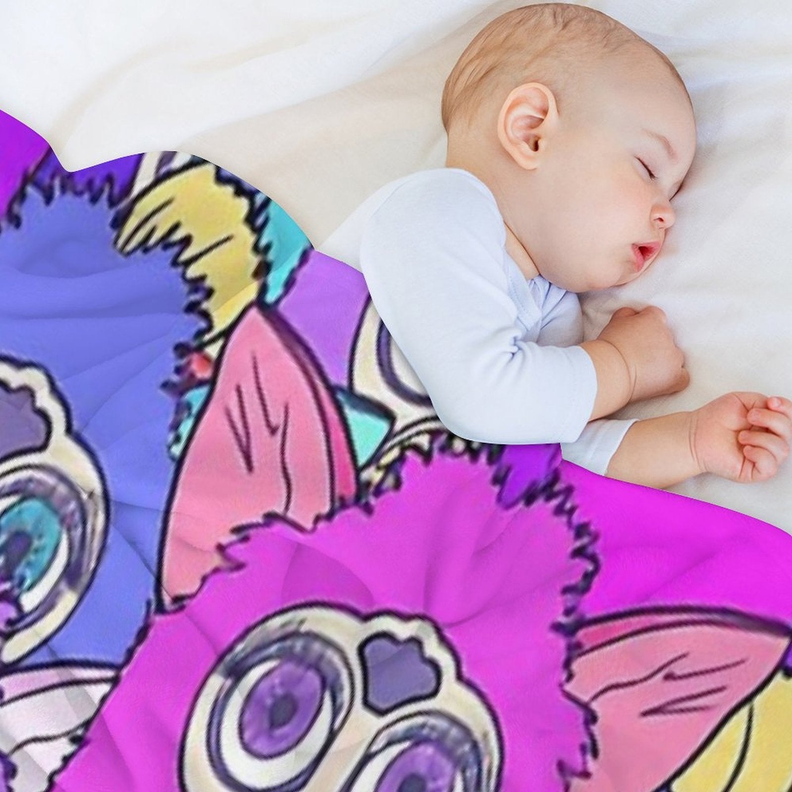 Purple Furbys Lightweight Throw Blanket