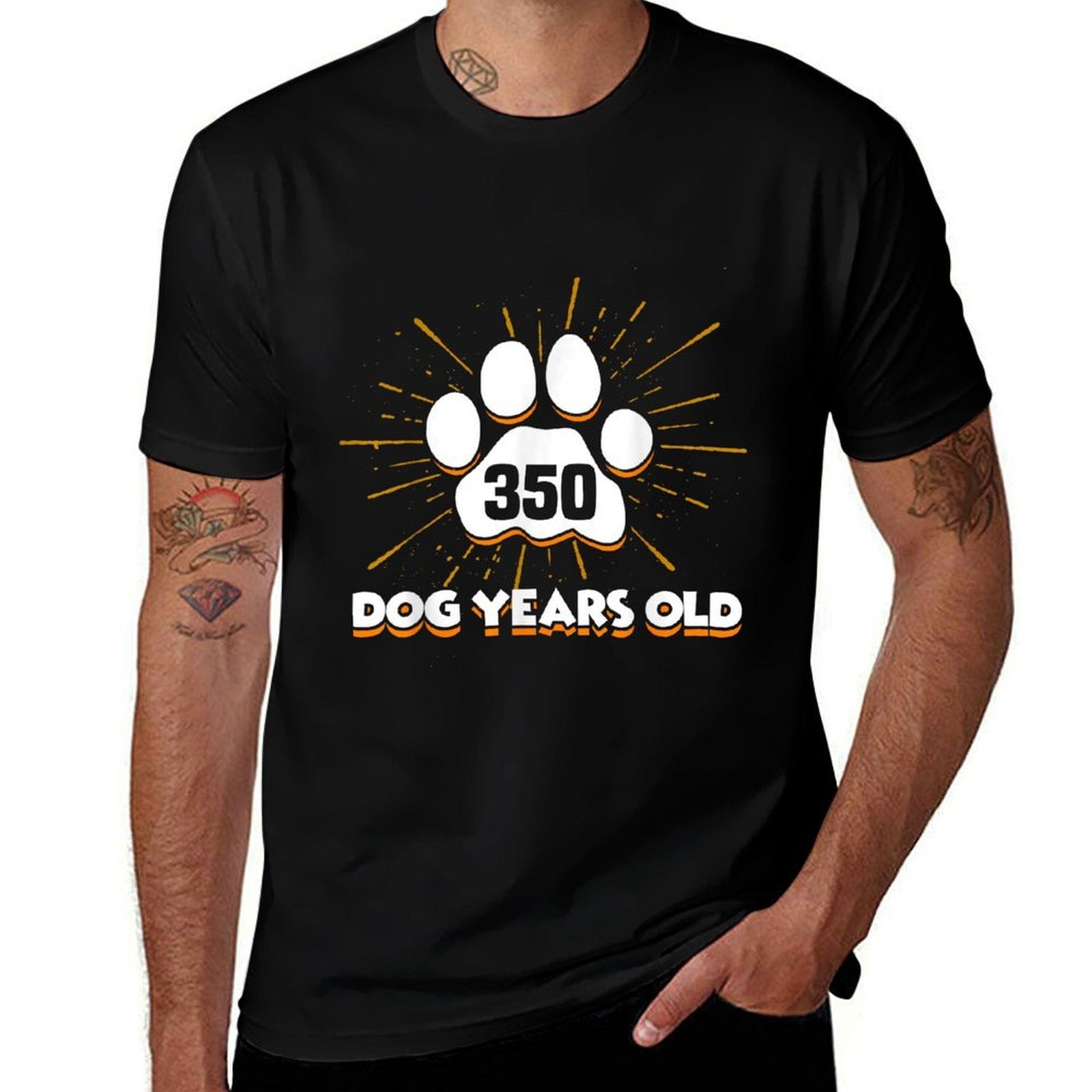 350 Dogs Years Old 50th Birthday For Dog Lover  Eco-friendly Material T-Shirt