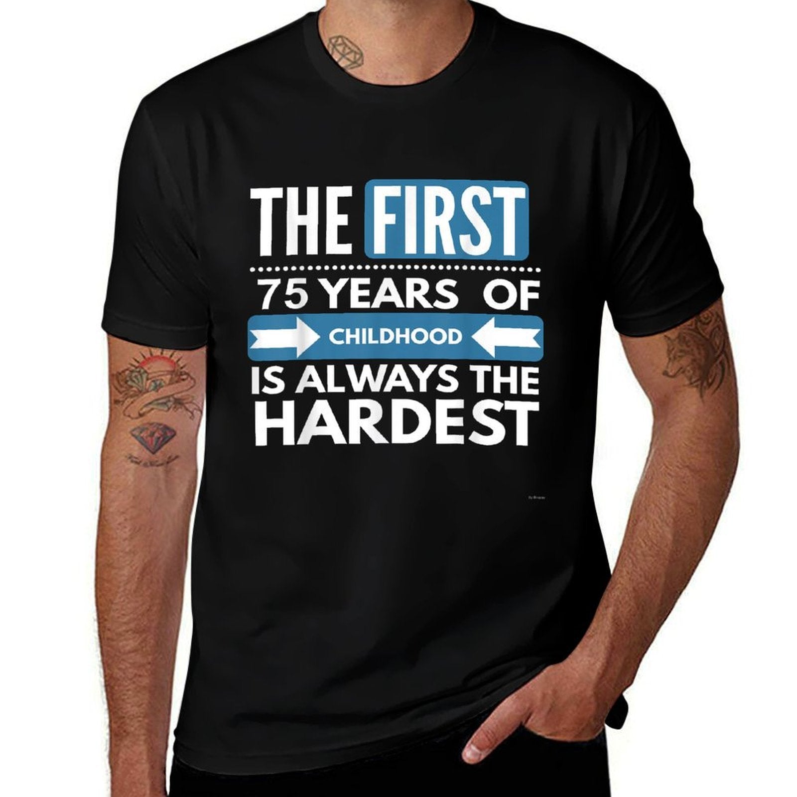 75th Birthday Funny 75 Year Old Birthday Gift Relaxed-fit T-Shirt