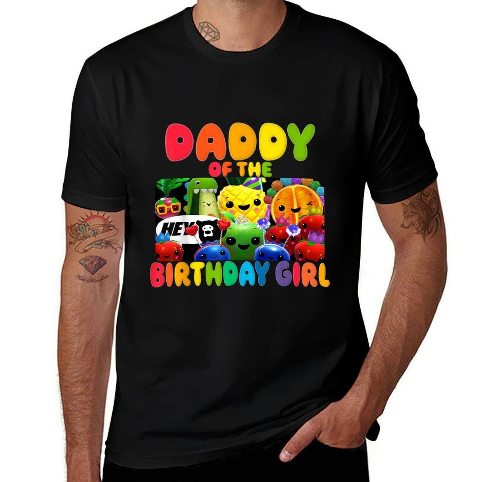 Daddy Of The Birthday Girl Fruit Birthday Family Matching Lightweight T-Shirt