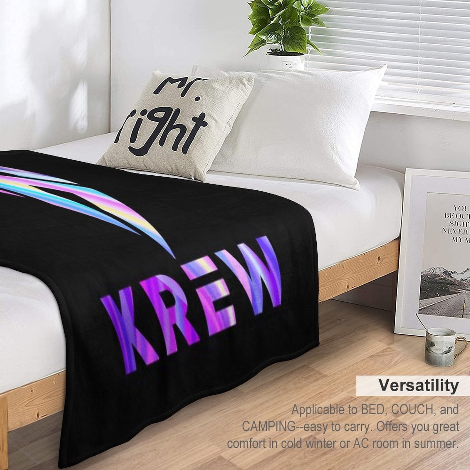 Funneh And The Krew T-ShirtKrew Logo Fresh Travel-friendly Throw Blanket