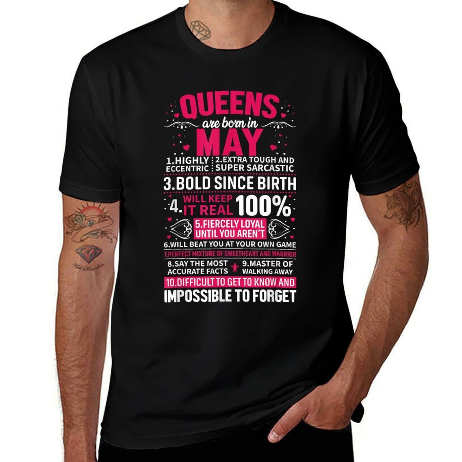 Queens Are Born in May  Summer-ready Fabric T-Shirt