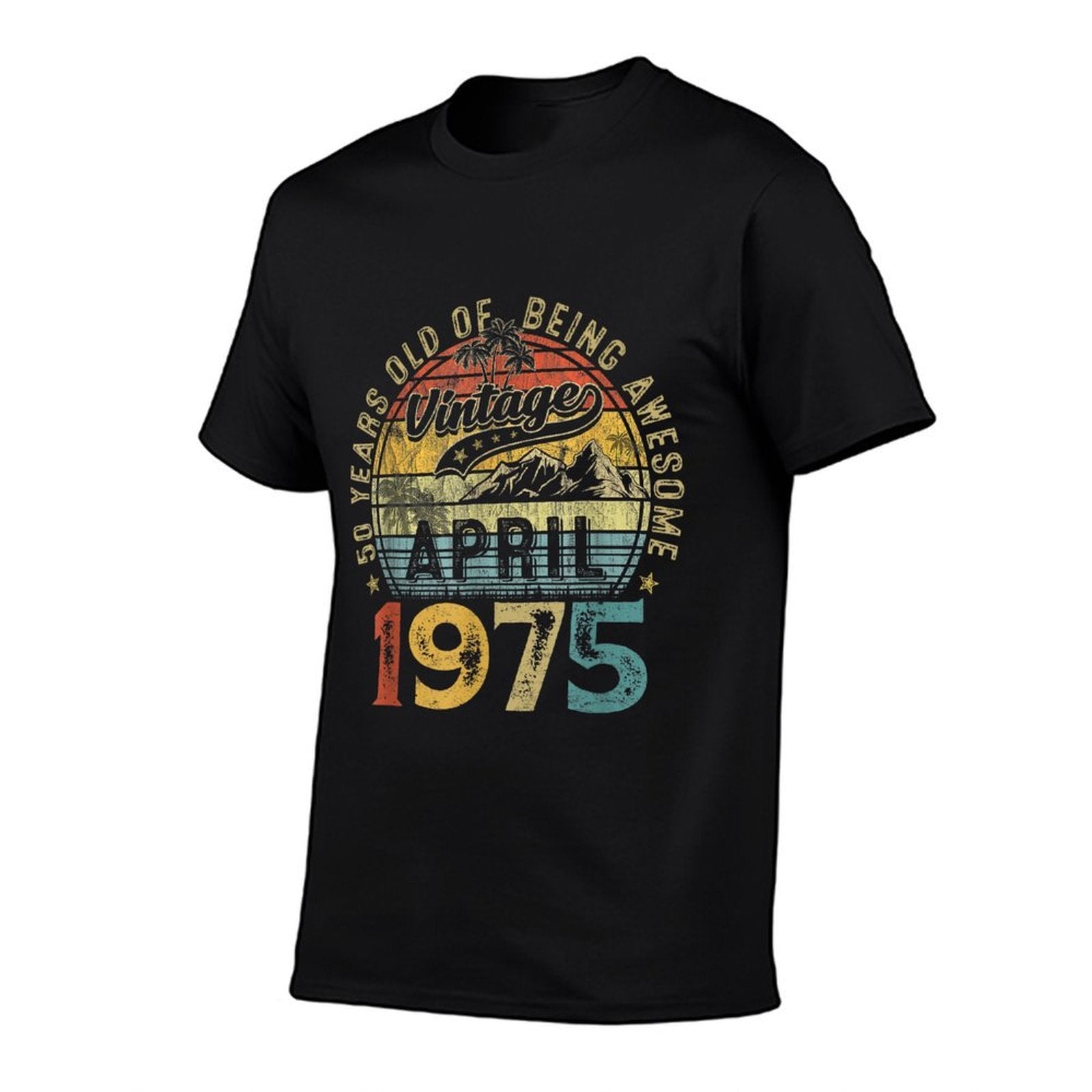 50 Years Old Retro Vintage April 1975 50th Birthday Women  Durable T-Shirt