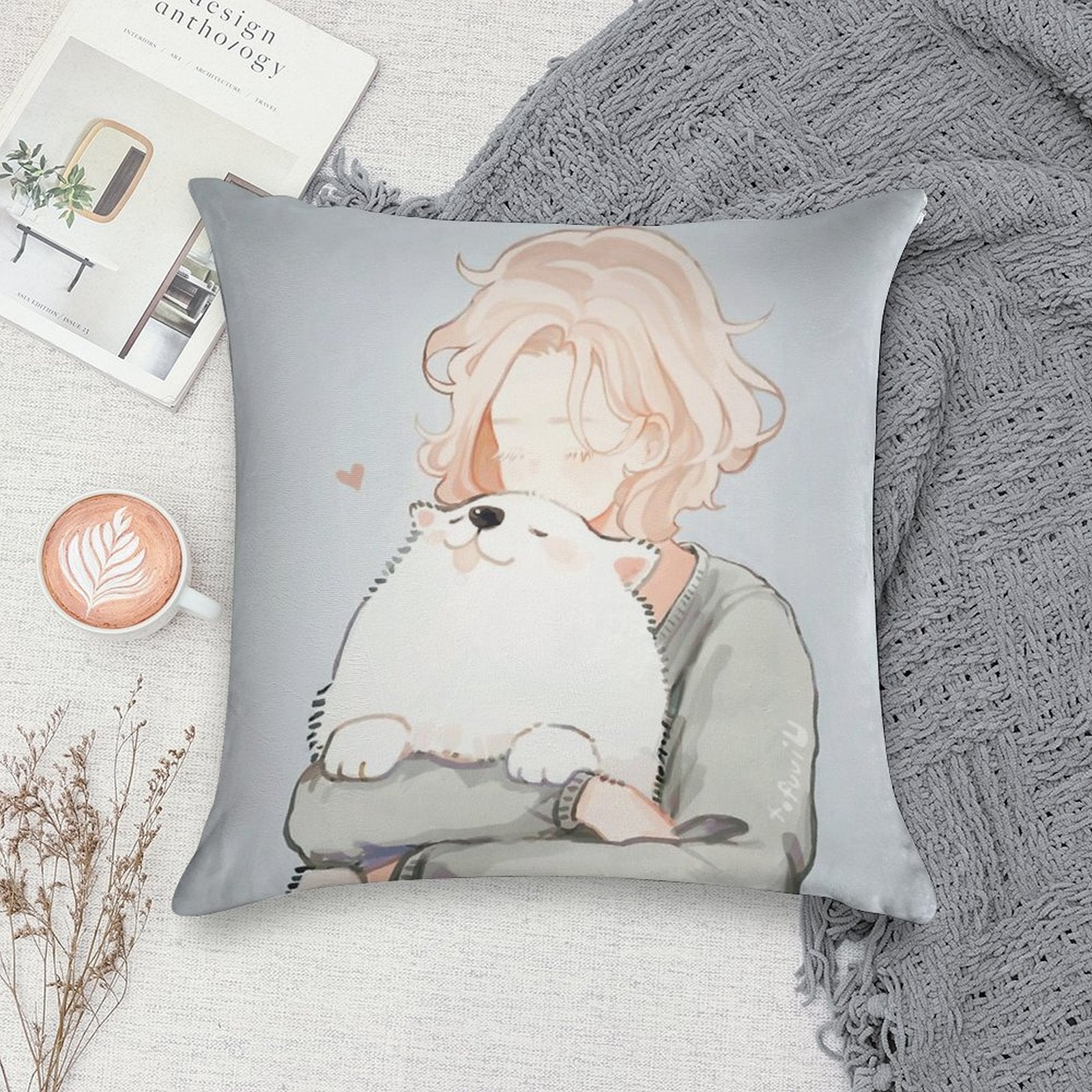 A Poof. Soft Shrink-Resistant Throw Pillow