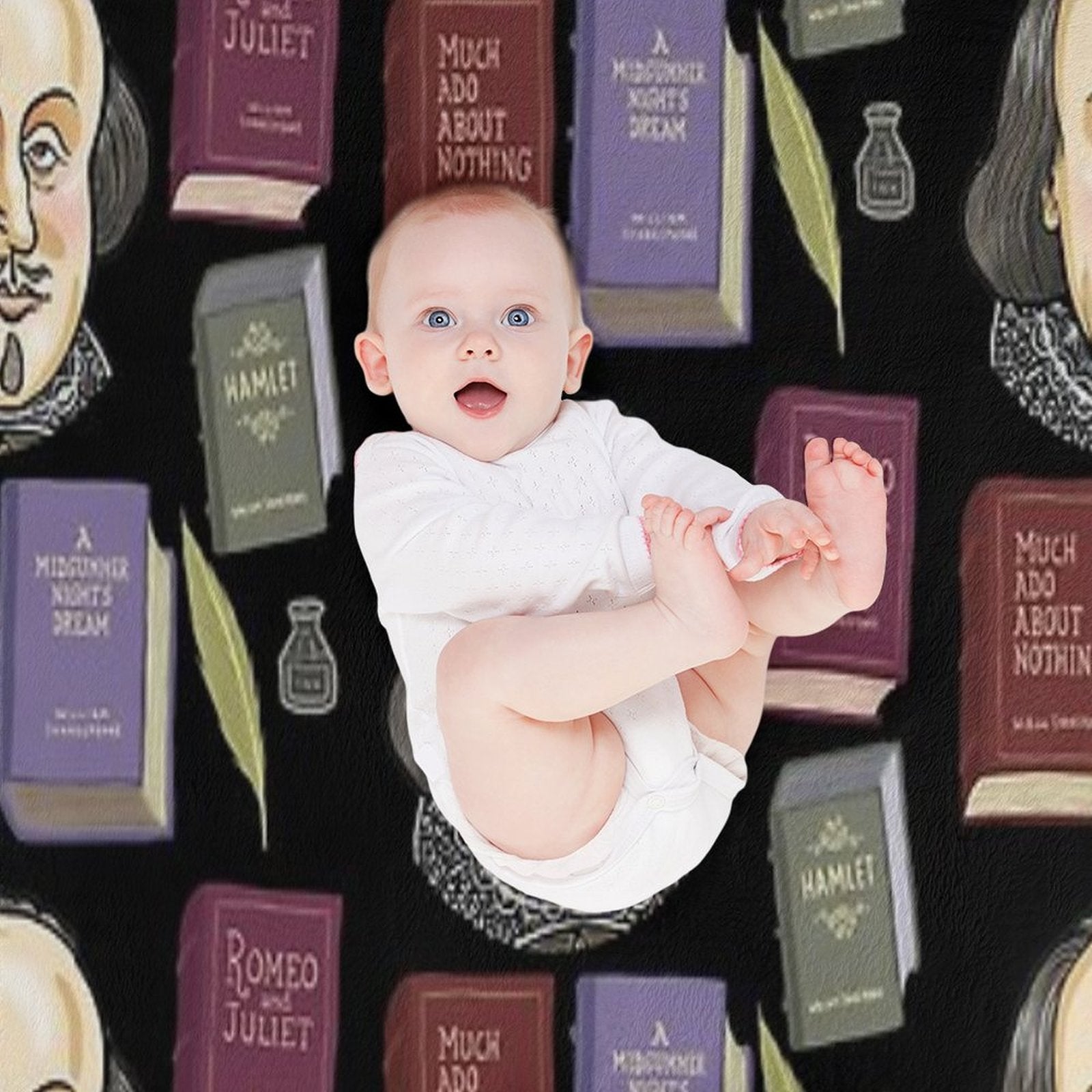 William Shakespeare Gift-ready Throw Blanket