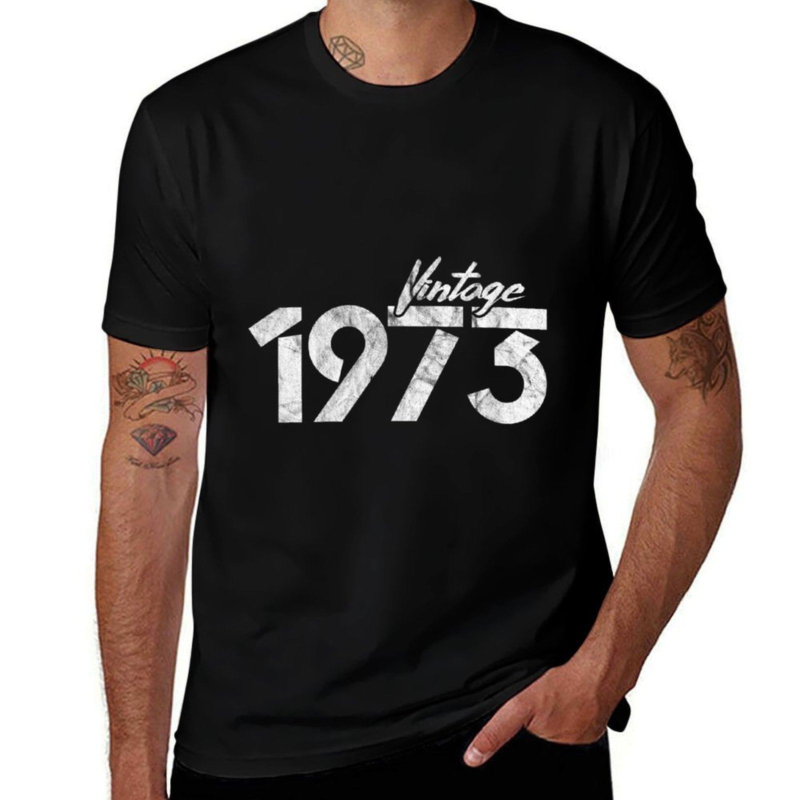 1973 Vintage 50th Birthday Party 50 Year Old Distressed  Vintage-inspired T-Shirt