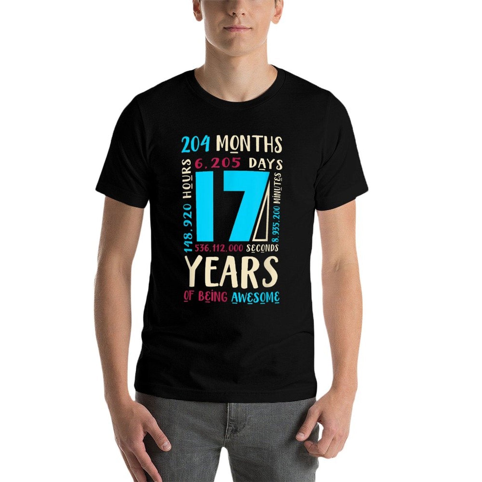 17th Birthday for Son Nephew Gift for 17 Year Old Boys  Easy-care T-Shirt