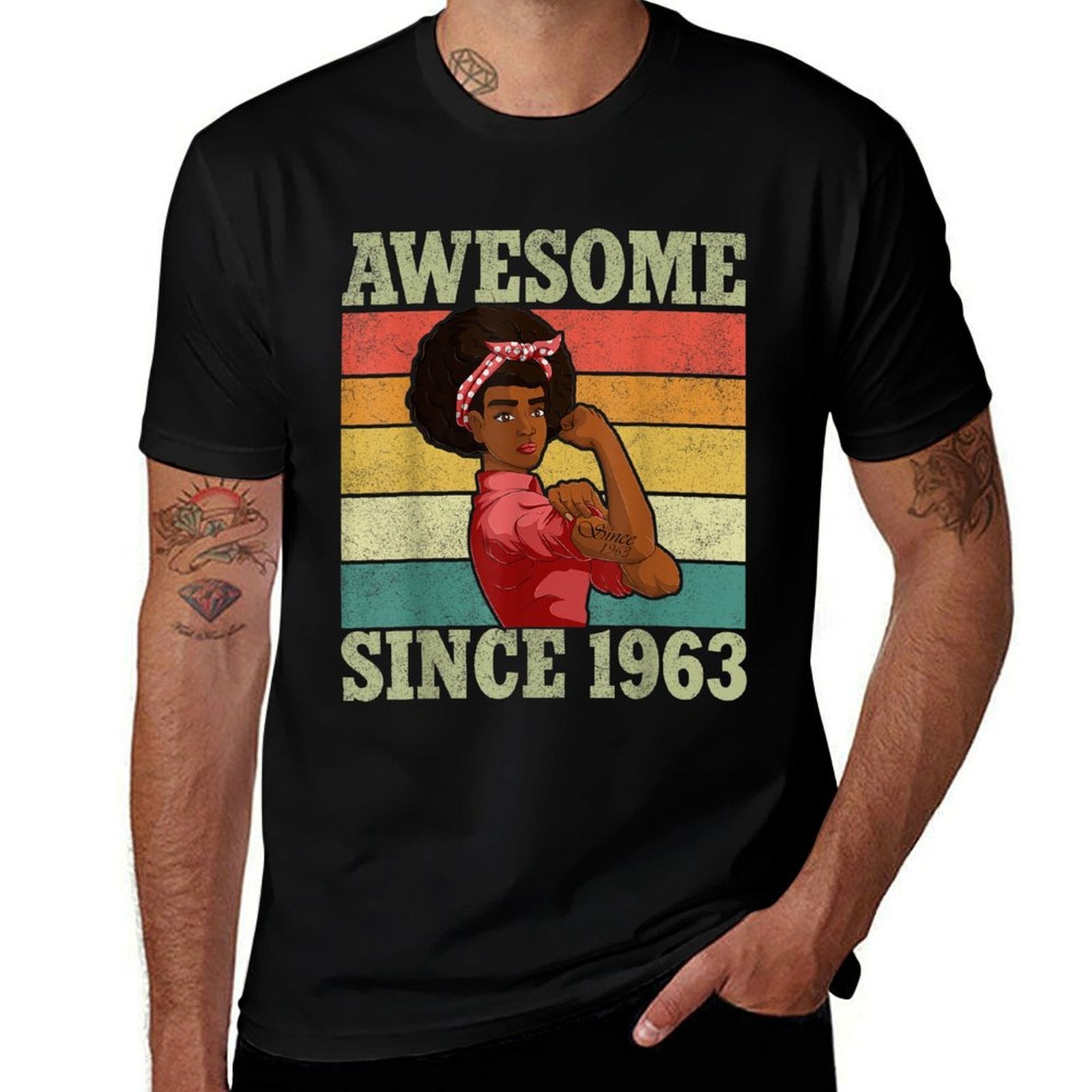 60th Birthday Ts For Women, Awesome Since 1963  Eco-friendly Material T-Shirt