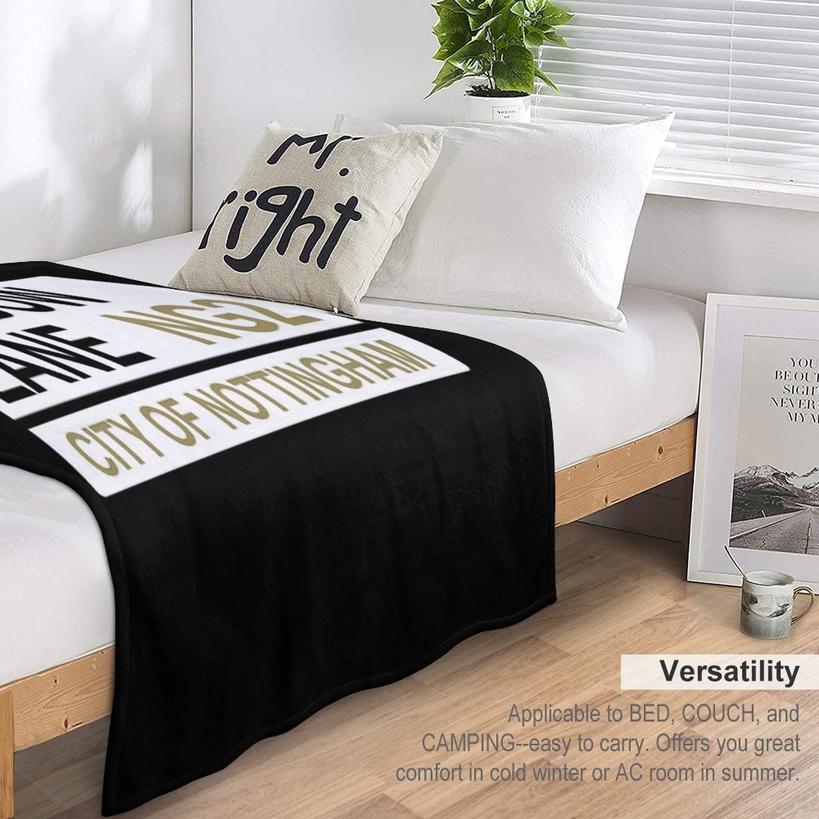 Notts County Meadow Lane Iconic Street Sign Compact Throw Blanket