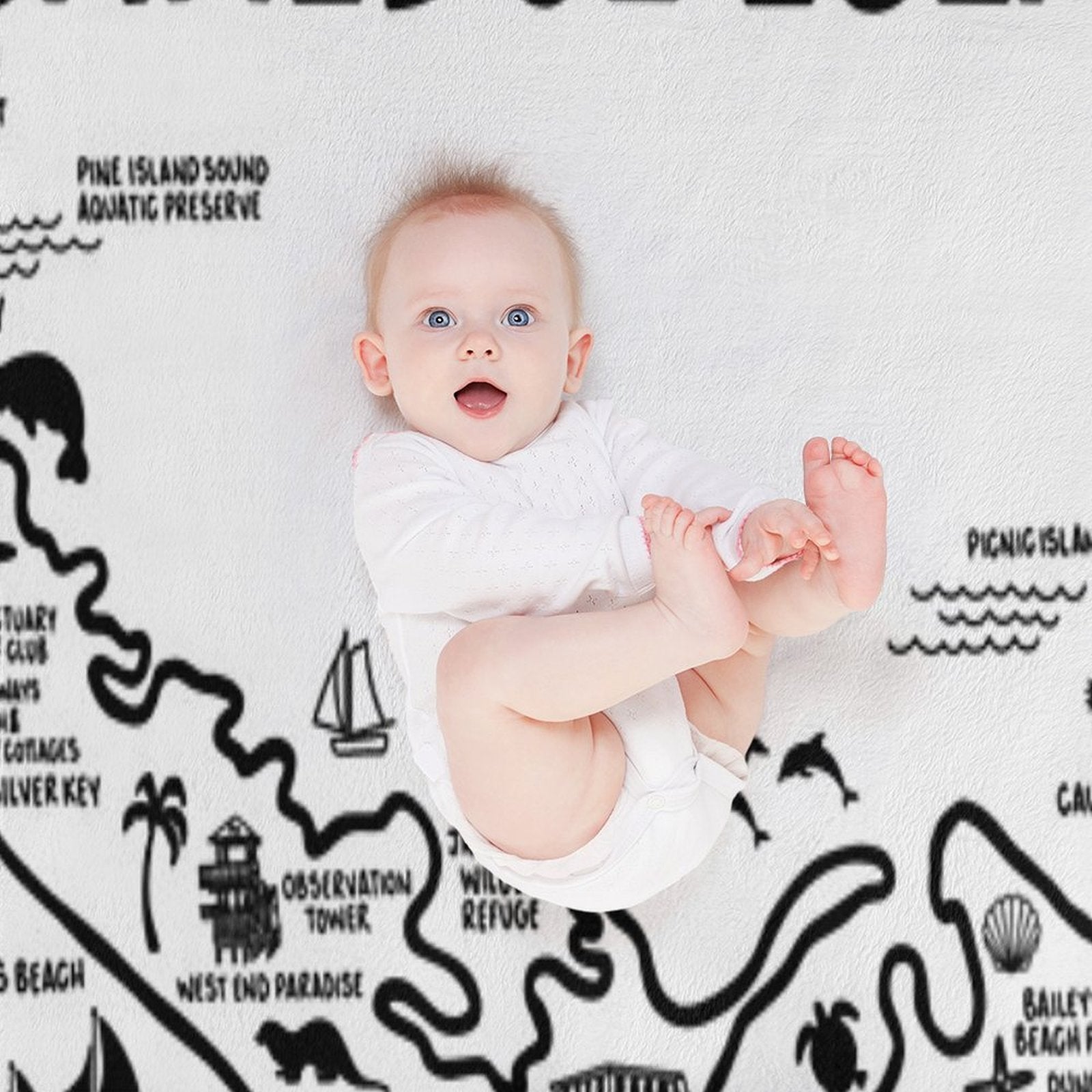 Sanibel Island Map Quick-dry Throw Blanket