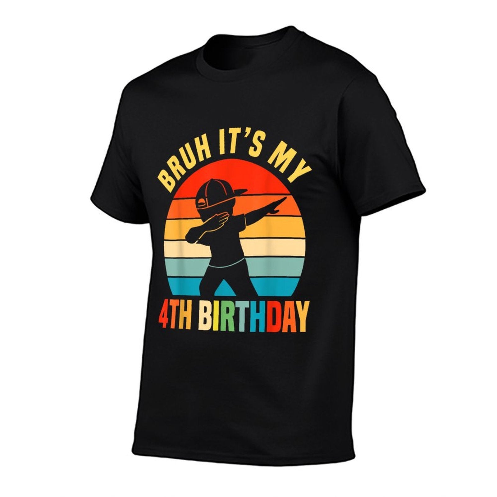4 Year Old Birthday Dabbing Boy Bruh It's My 4th Birthday  Odor-resistant T-Shirt