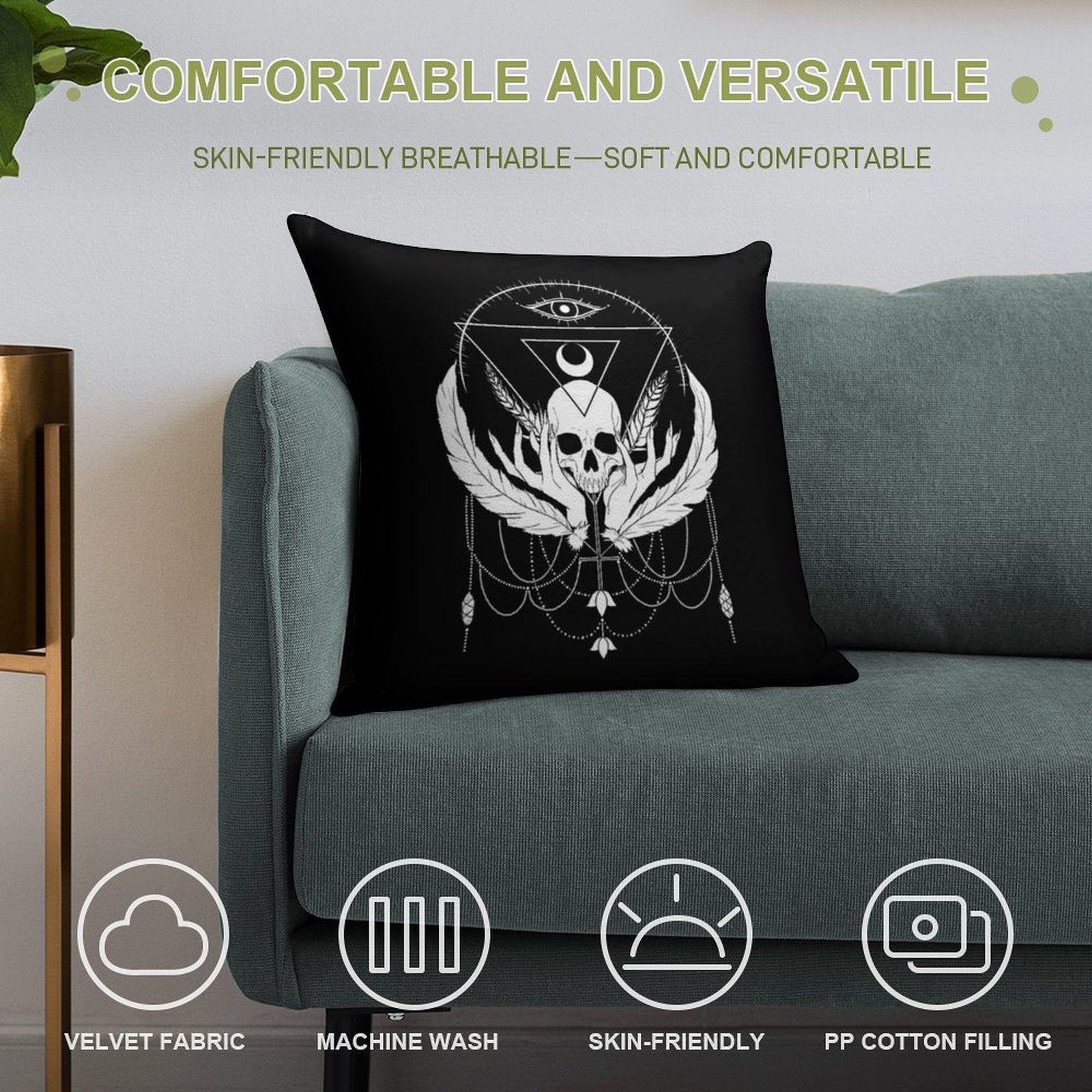 Virgo Soft High-Density Material Throw Pillow