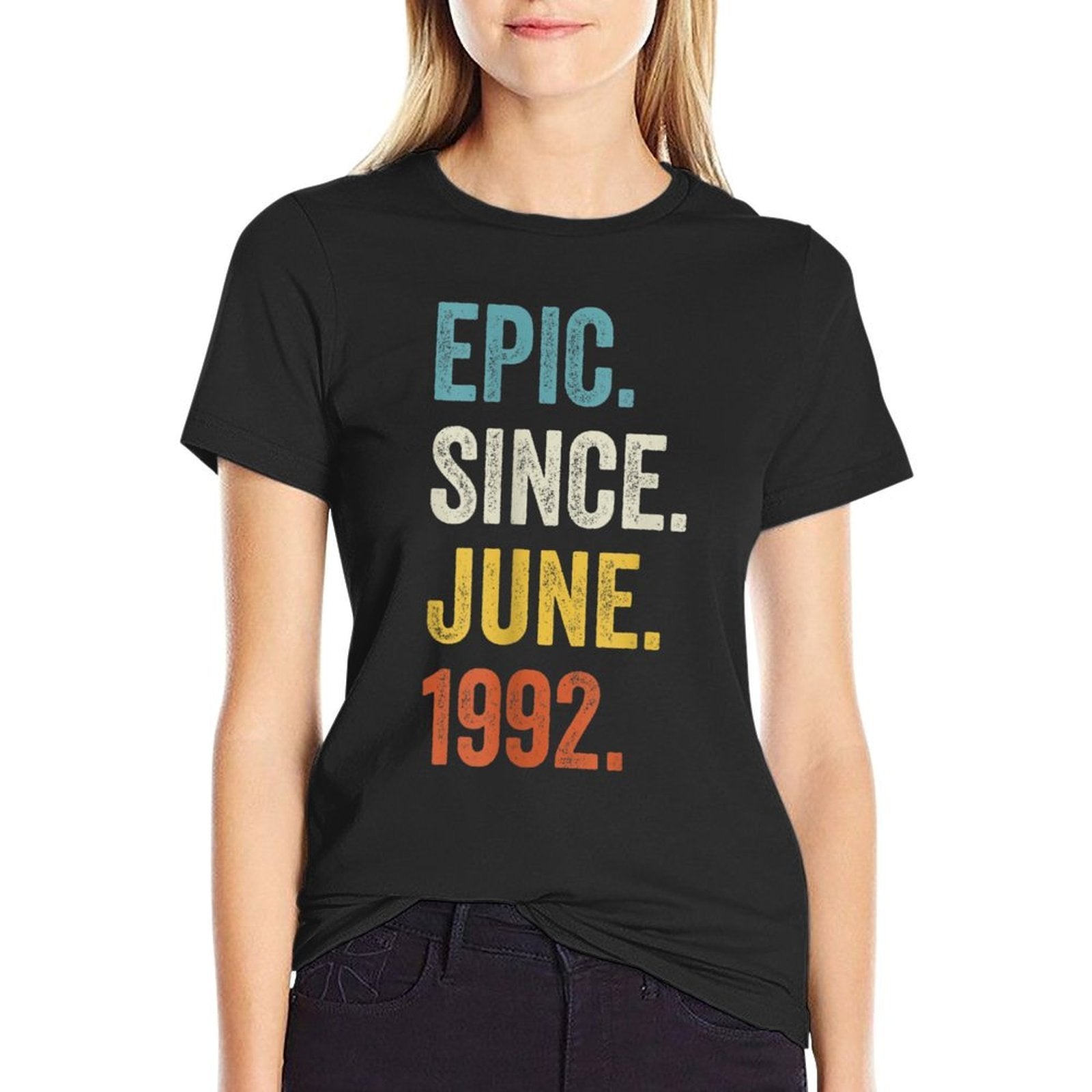 30 Years Old Epic Since June 1992 30th Birthday  Graphic-printed T-Shirt