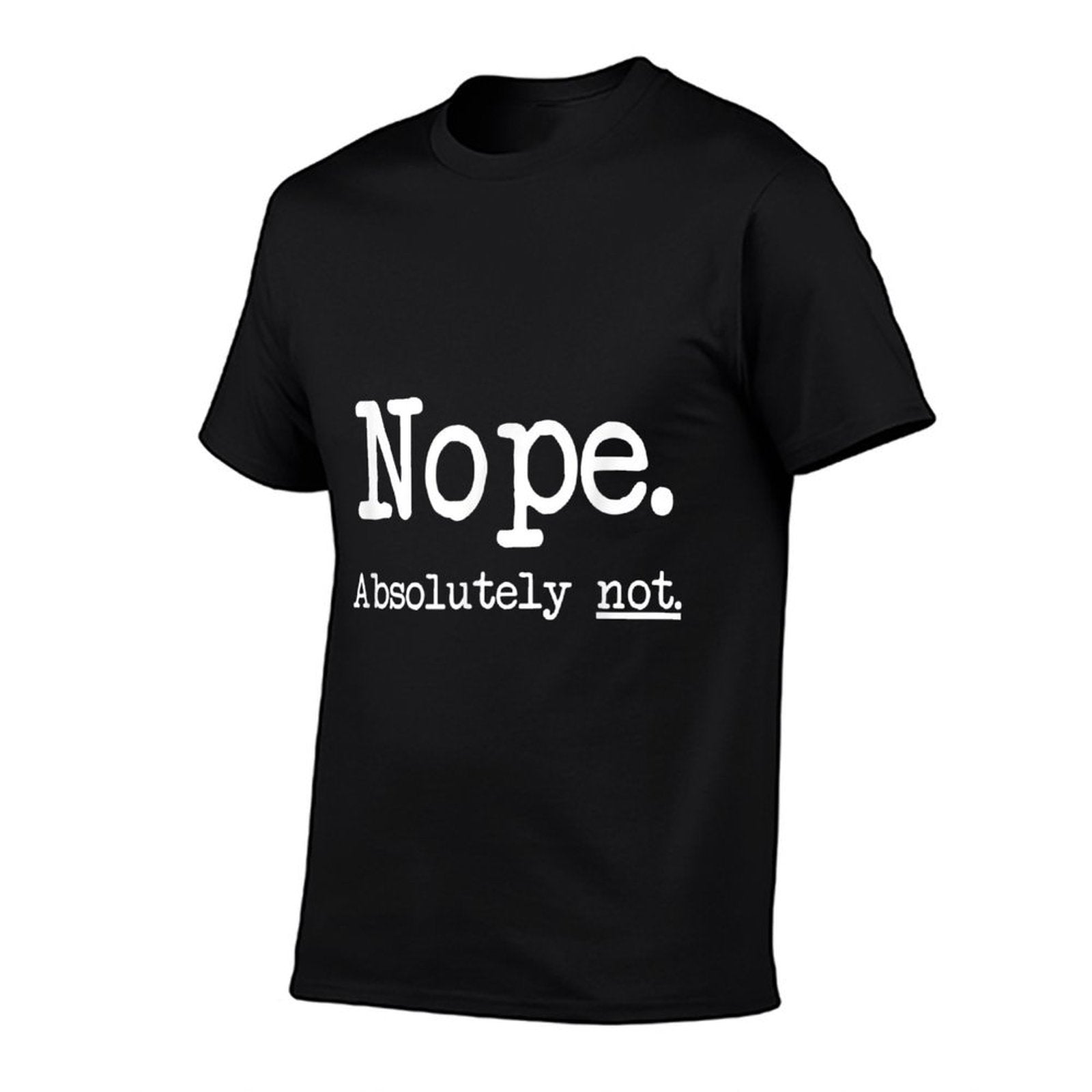 Funny Nope Absolutely Not  Oversized Silhouette T-Shirt