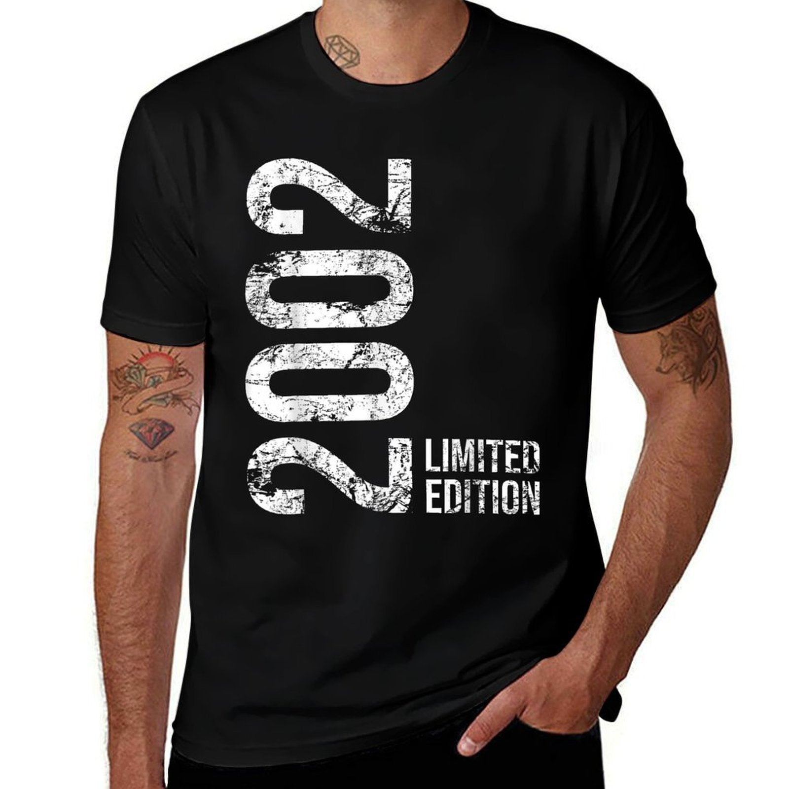 23rd Birthday 23 Years Old Man Woman Vintage 2002  Stretchy T-Shirt