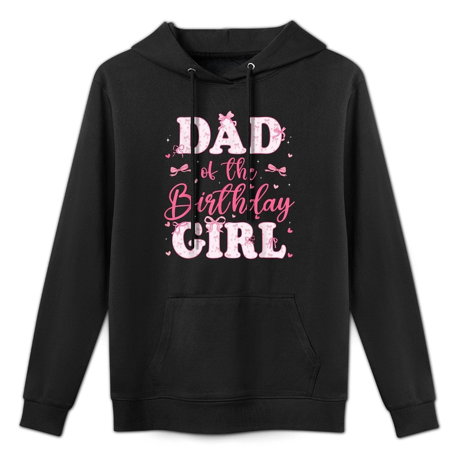 Dad Of The Birthday Girl Coquette Bow Birthday Family Breathable Fabric Hoodie