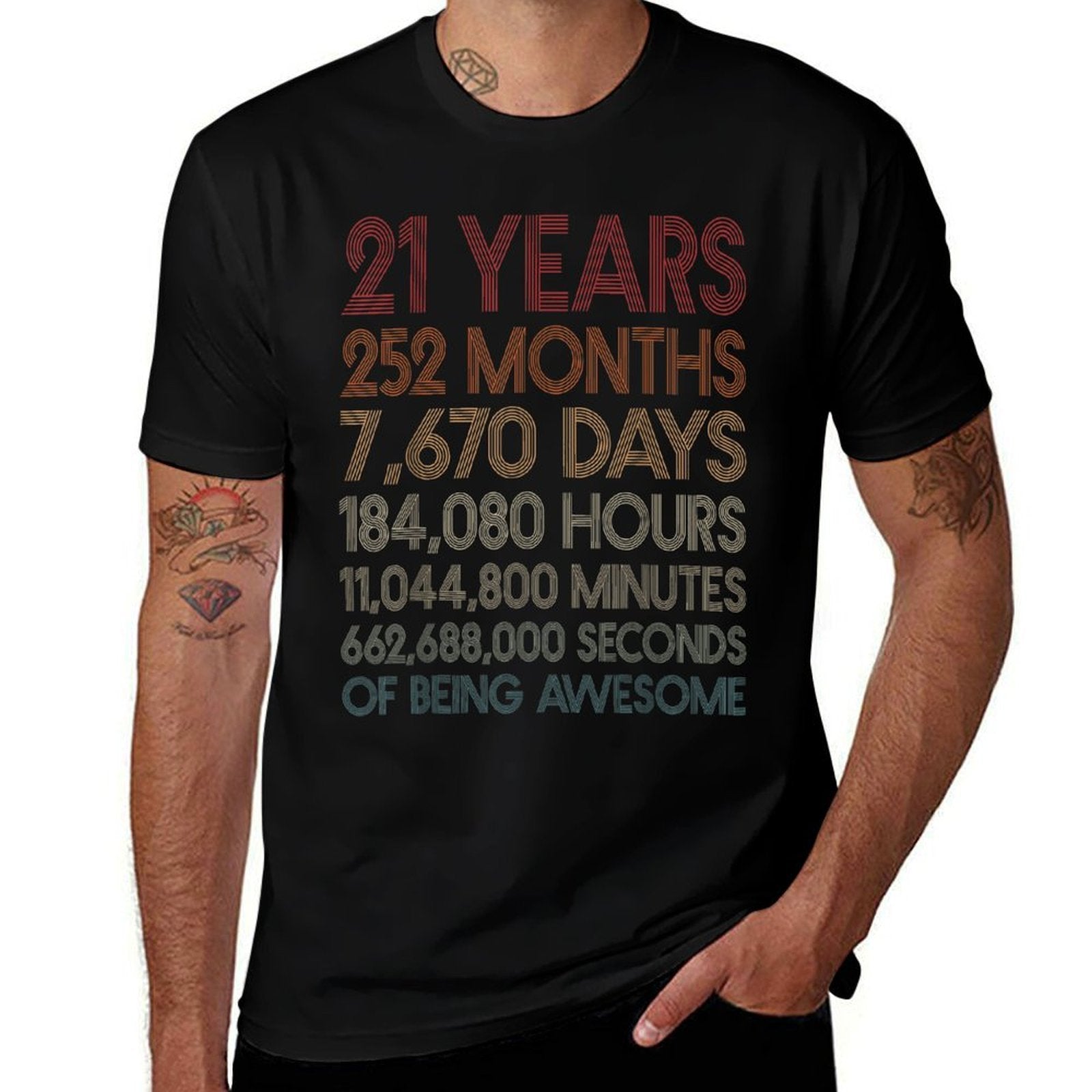 21 Years Of Being Awesome Boys And Girls 21st Birthday  Classic T-Shirt