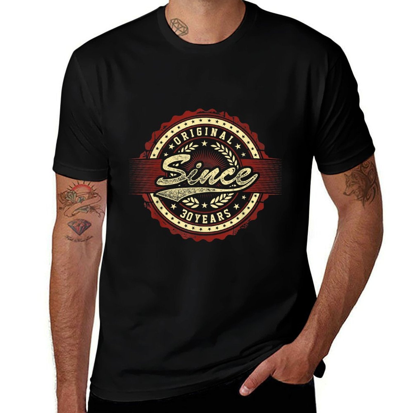 30th Birthday T Shirts for Men Women Original Since 30 Years  Heathered Texture T-Shirt