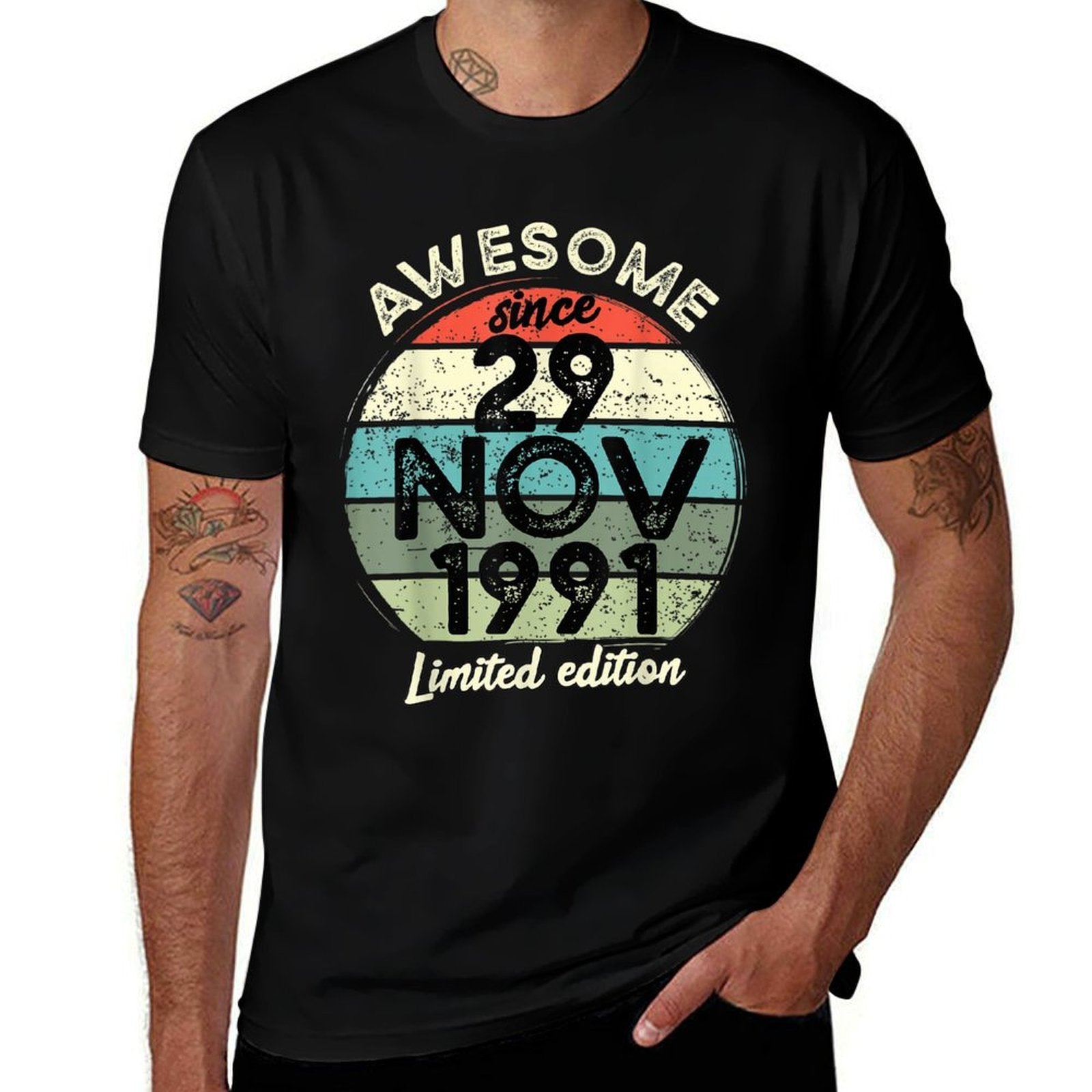 30 Year Old Birthday 29 November 1991 30th Birthday  Trendy Pattern T-Shirt