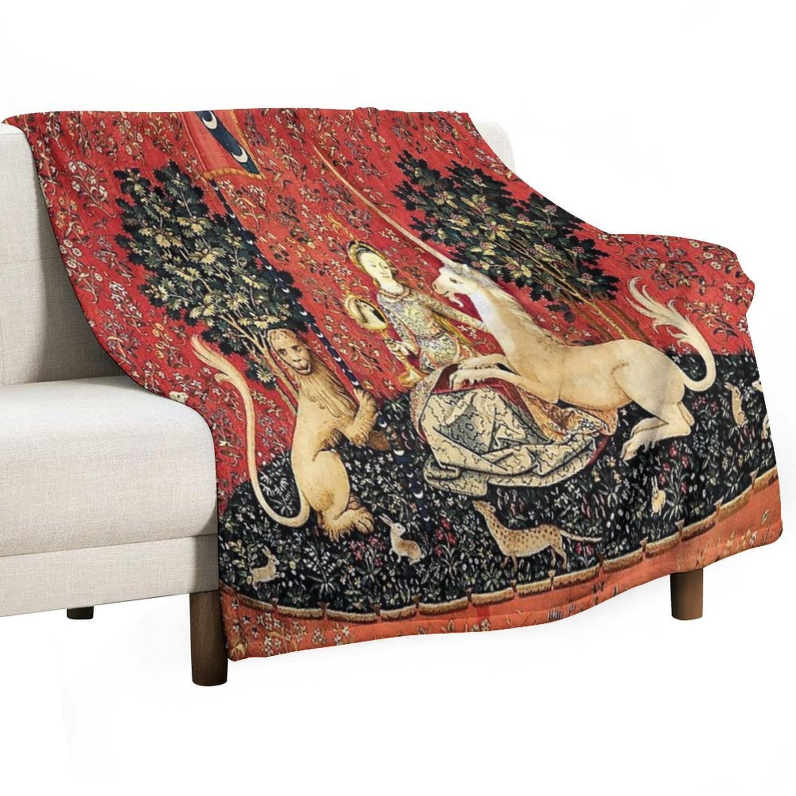 The Lady And The Unicorn À Mon Seul Désir - Sight Quick-dry Throw Blanket