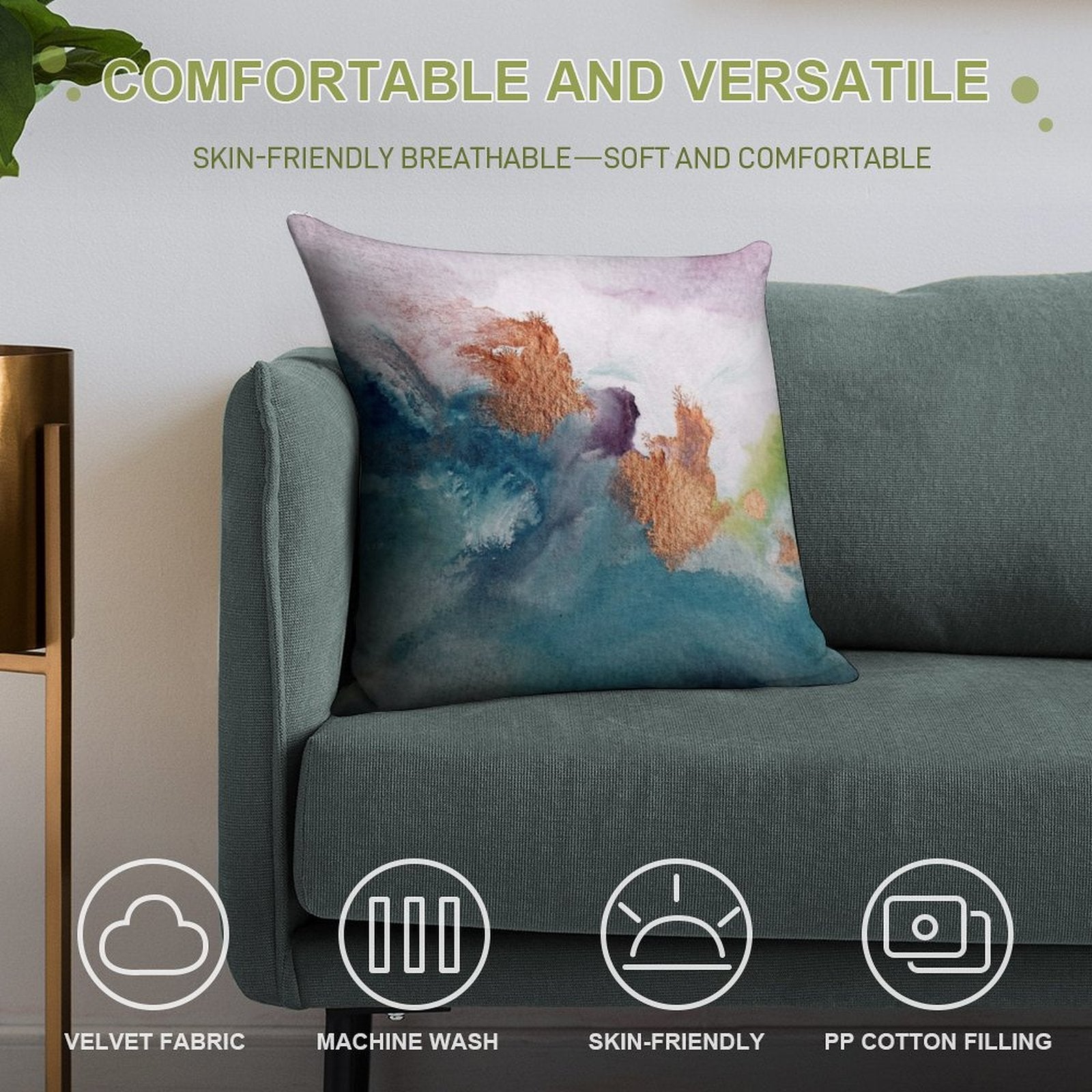 Abstract Birth Soft Home Decor Throw Pillow