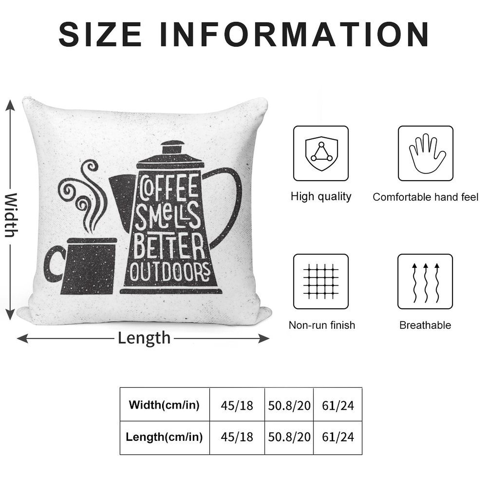 Coffee Smells Better Soft Decorative Cover Throw Pillow