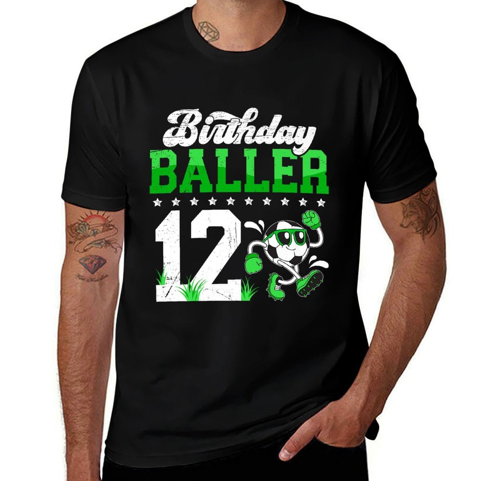 12th Soccer Birthday Party Twelve Year Old Soccer Player Premium  Oversized Silhouette T-Shirt