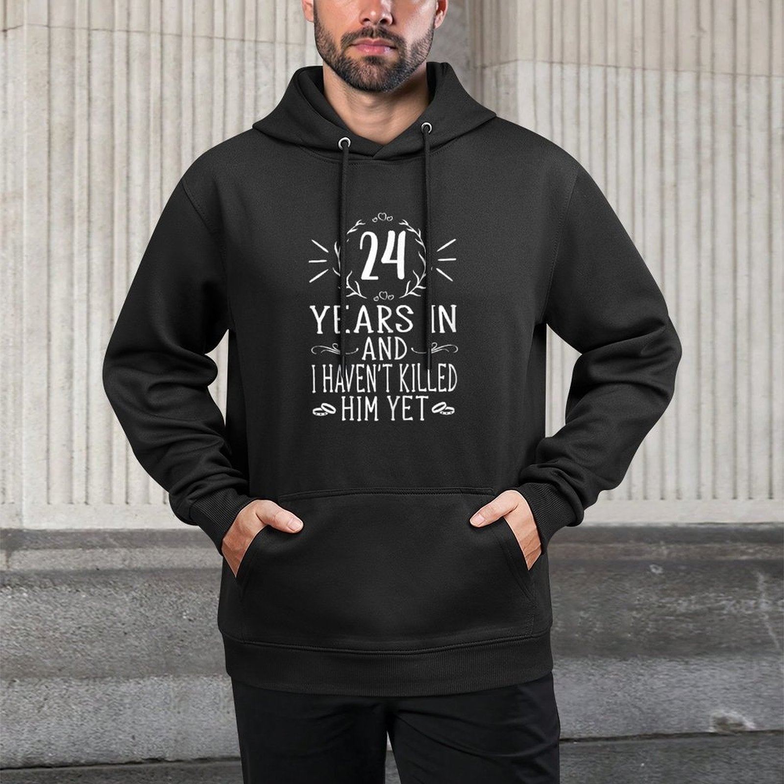 24th Wedding Anniversarys For Her - 24 Years Marriage Pilling-Resistant Hoodie