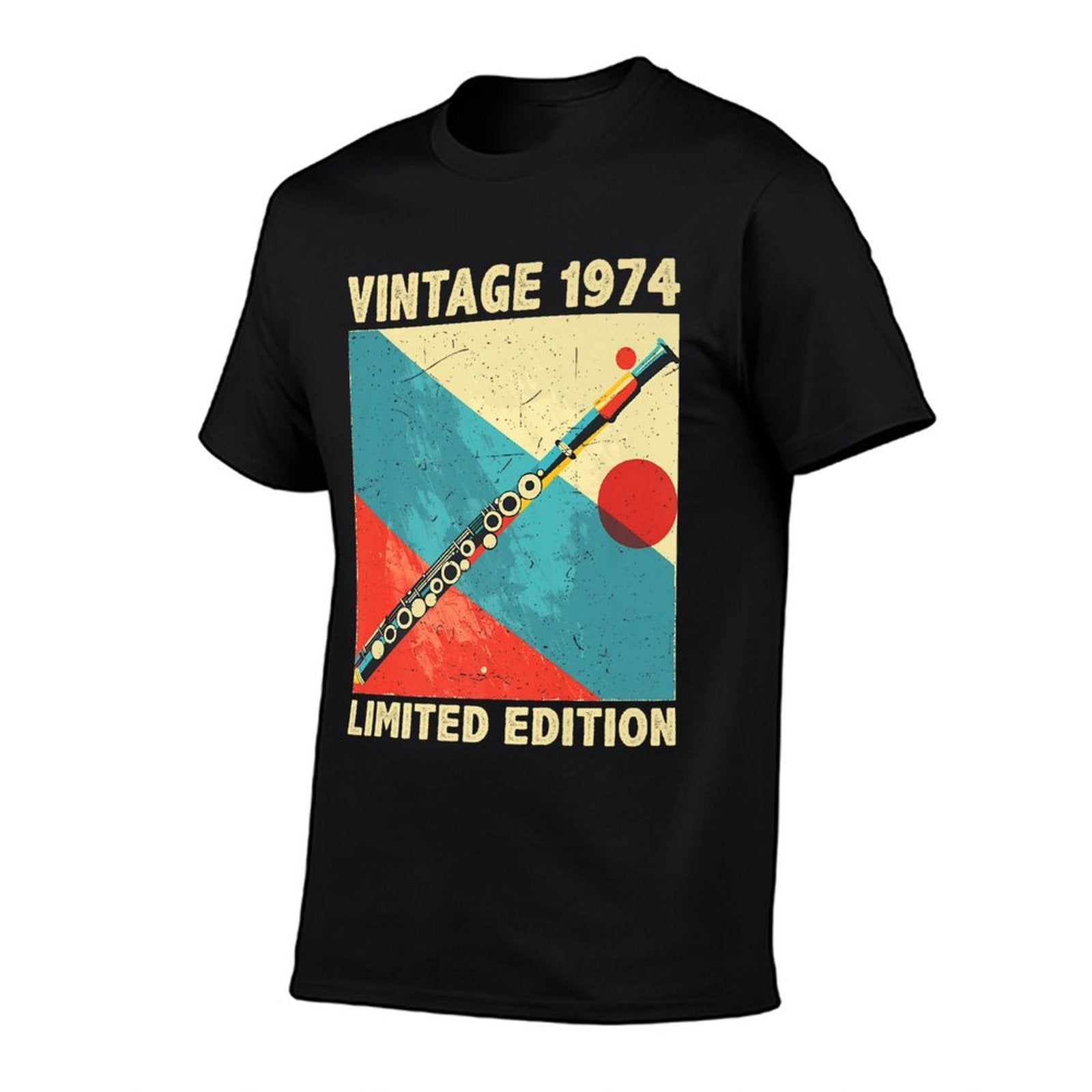 50 Years Old Gift Vintage 1974 Flute Lover 50th Birthday Premium  Polyester Blend T-Shirt