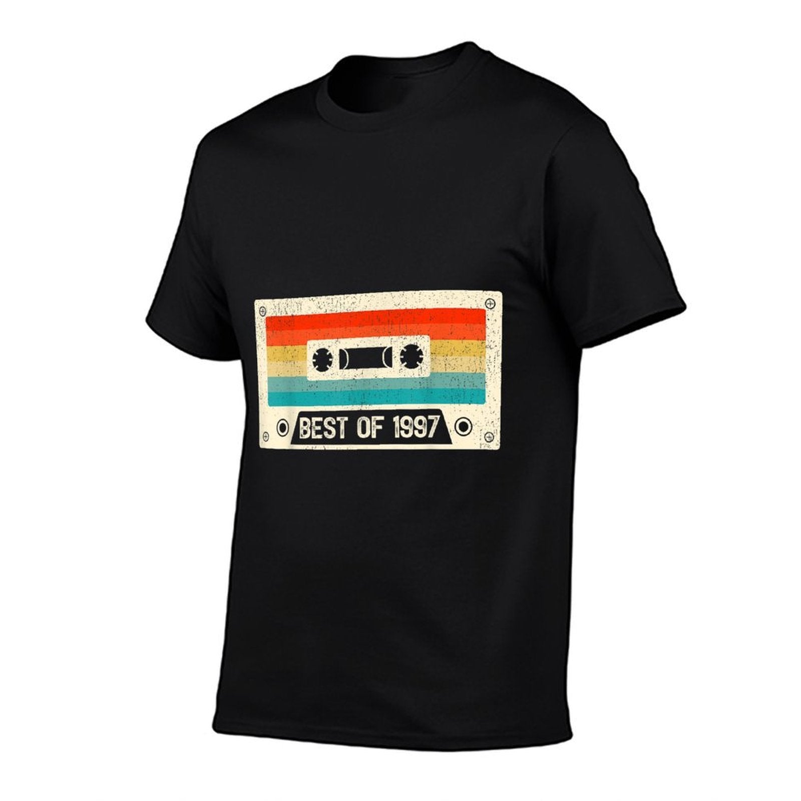 25 Year Old Cassette Tape Vintage Best of 1997 25th Birthday  Summer-ready Fabric T-Shirt