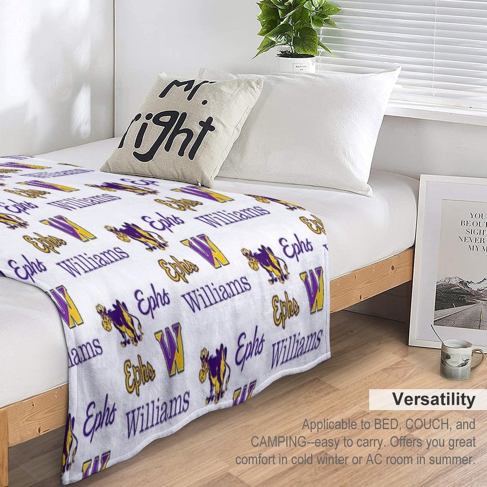 Williams College Logo Pack Eco-conscious Throw Blanket