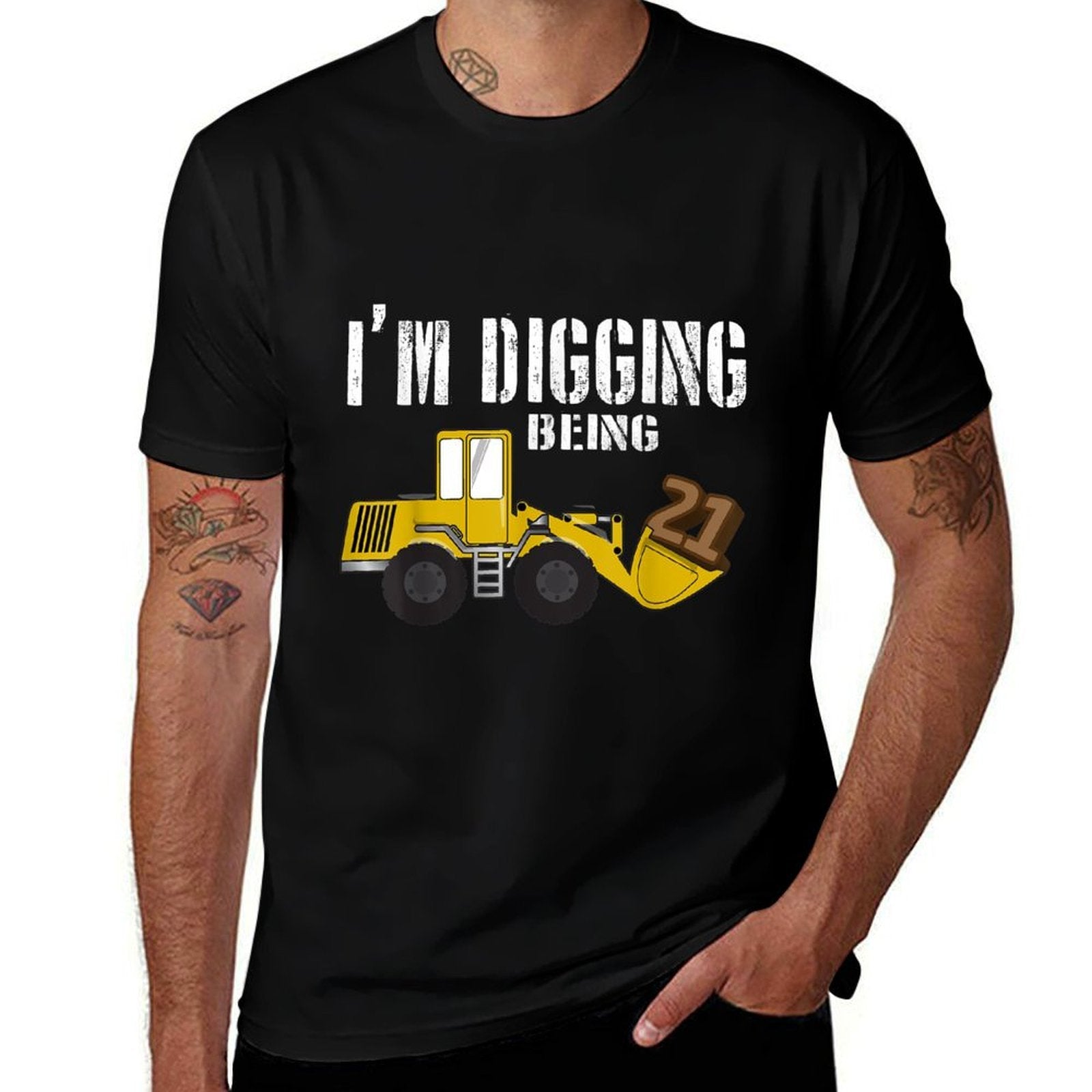 21st Birthday - Construction, 21 Year Old Bday  Tagless Design T-Shirt