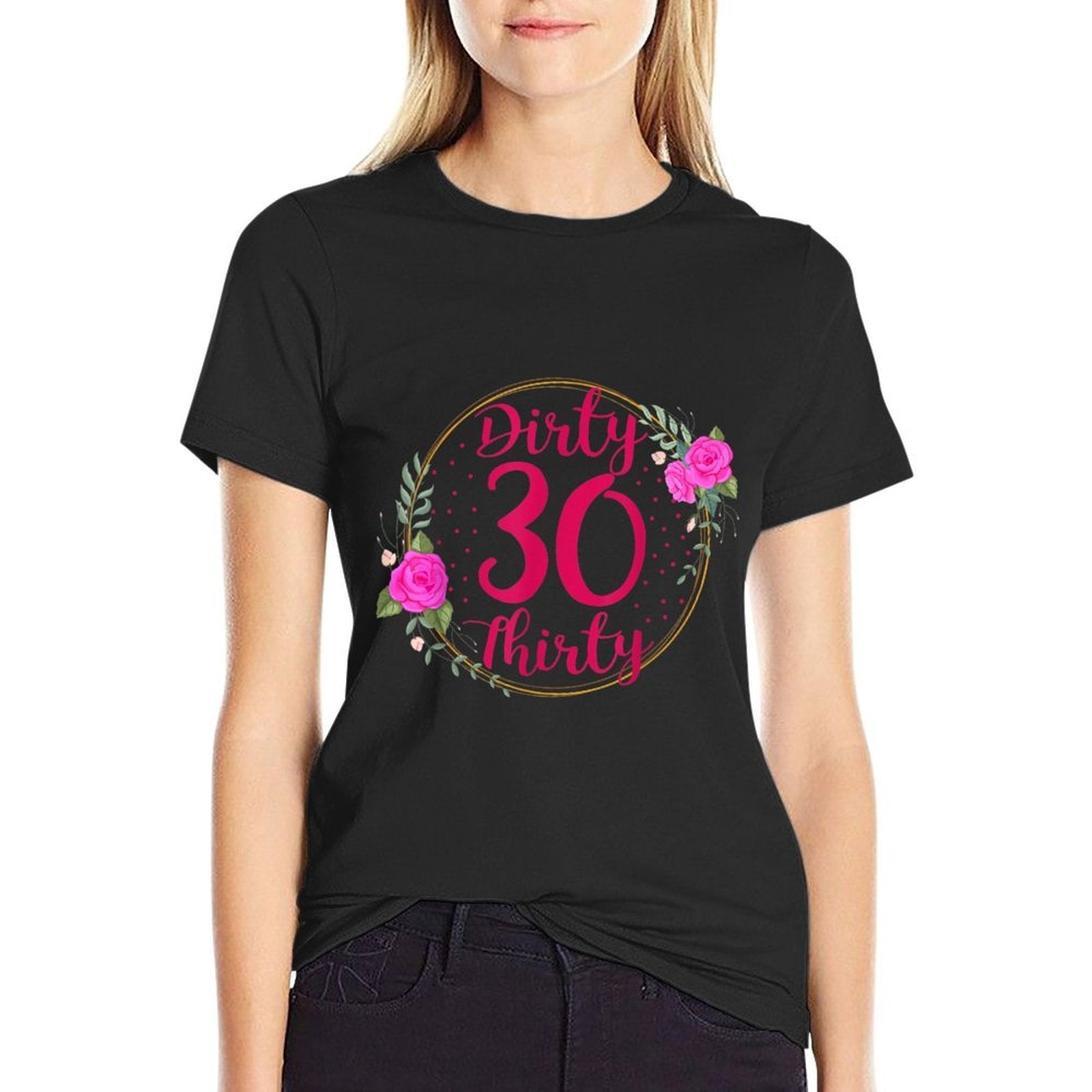 Dirty 30th Birthday Born in 1992 As Thirty Year Old Women  Heathered Texture T-Shirt