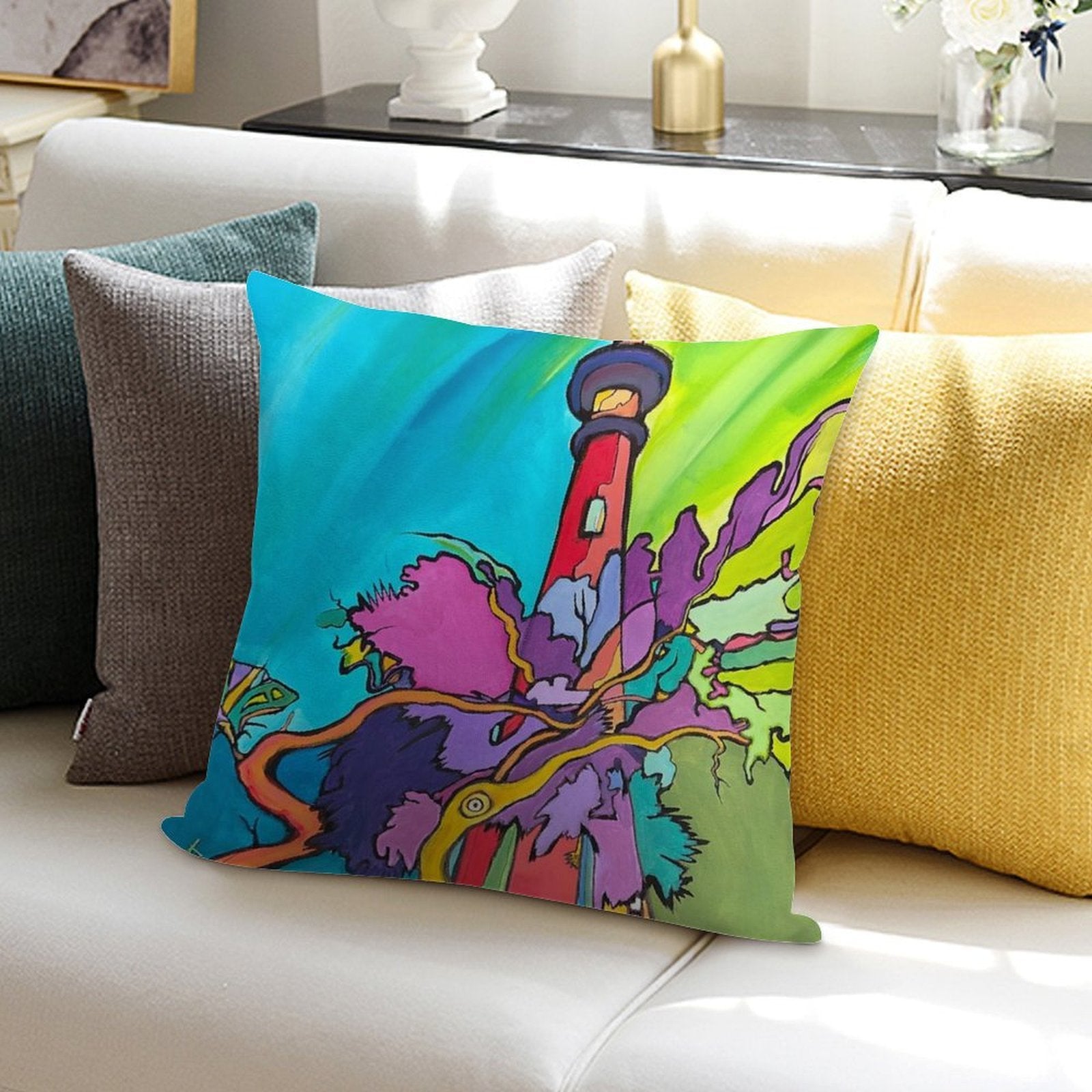 203 Above The Tangled Trees Soft Multiple Sizes Throw Pillow