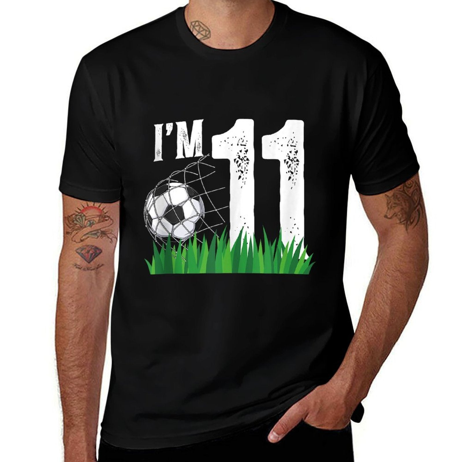 11th Soccer Birthday Party Eleven Year Old Soccer Player  Summer-ready Fabric T-Shirt
