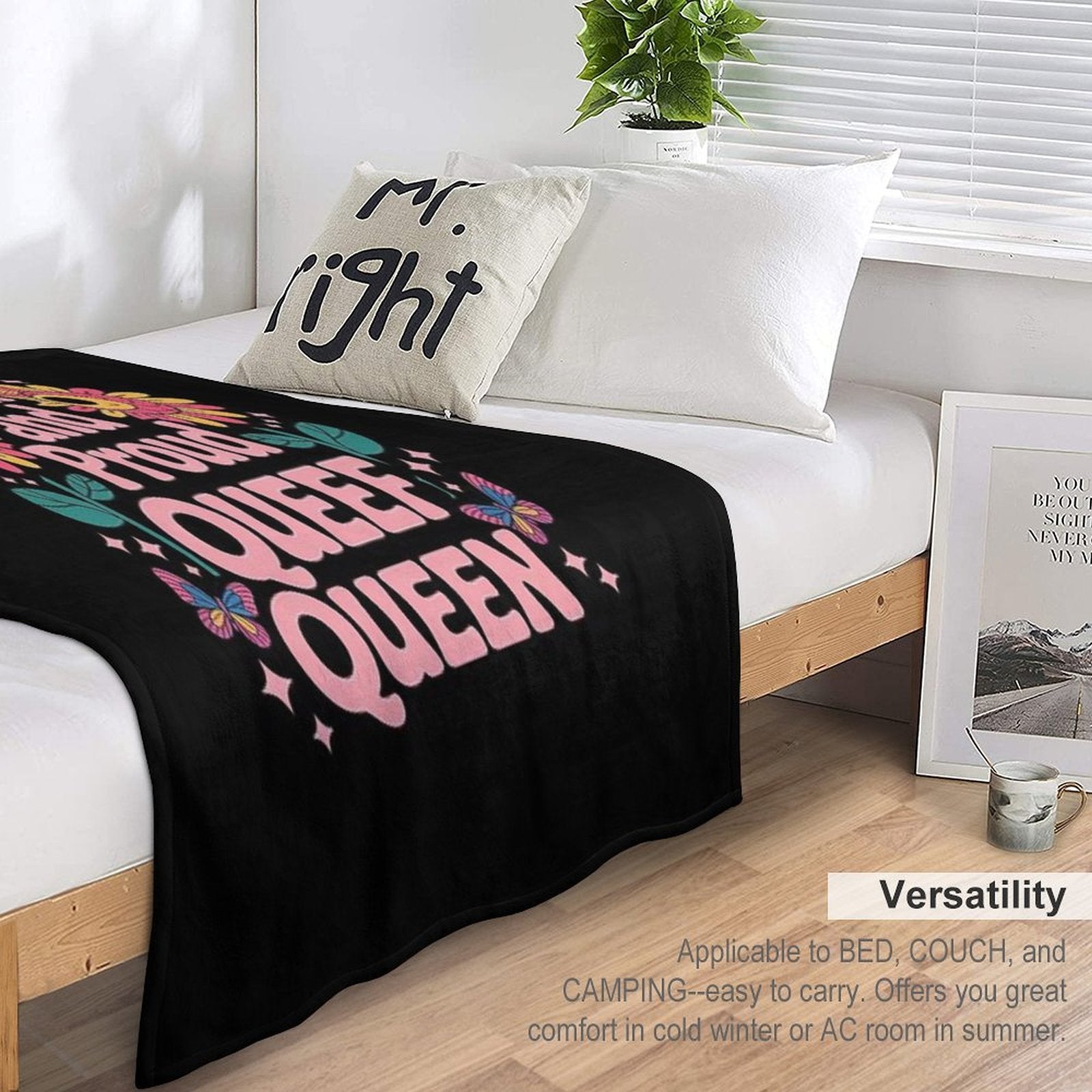 Queef Queen Embarrassing Adult Women Inappropriate Queefing Travel-friendly Throw Blanket