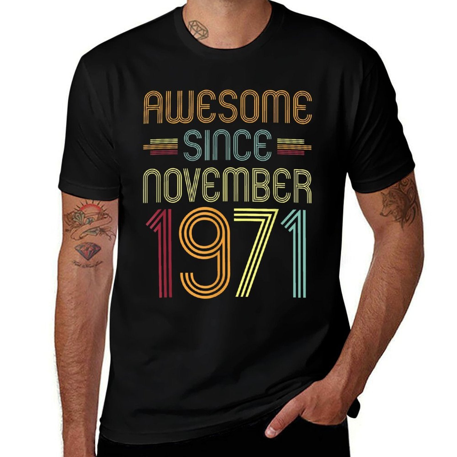 50th Birthday Awesome Since November 1971 50 Years Old  Classic T-Shirt