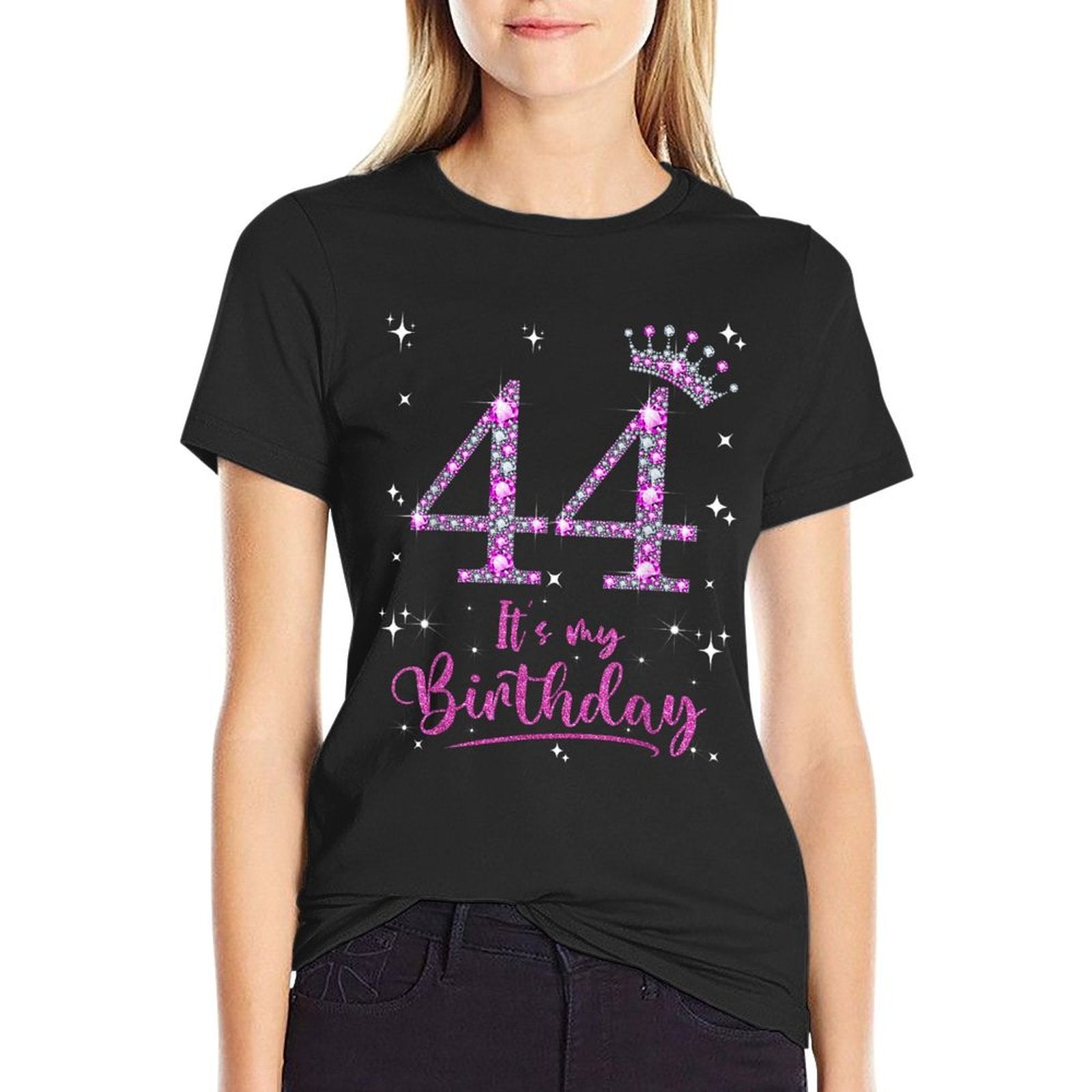 44 It's My Birthday 44 Years Old 44th Birthday Women Gift  Summer-ready Fabric T-Shirt