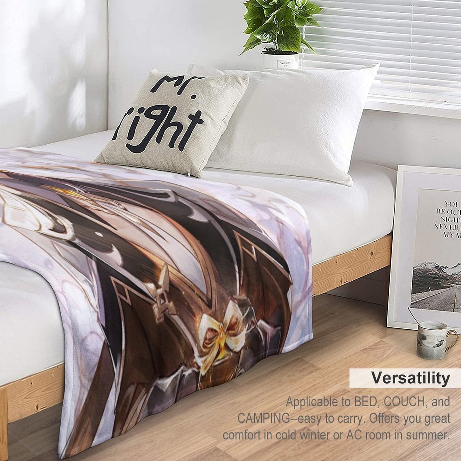 Genshin Impact - Zhongli Valentine Official Artwork 2021 Lightweight Throw Blanket