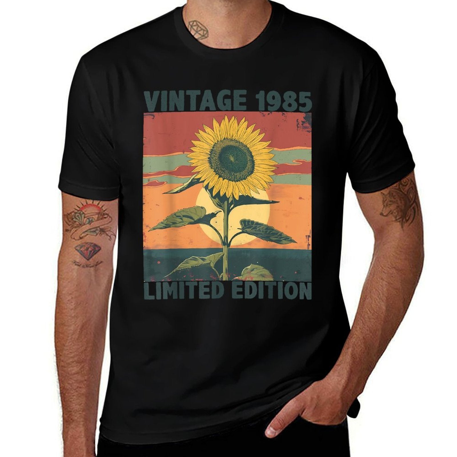 40 Years Old Gift Vintage 1985 Sunflower Lover 40th Birthday  Quick-drying T-Shirt
