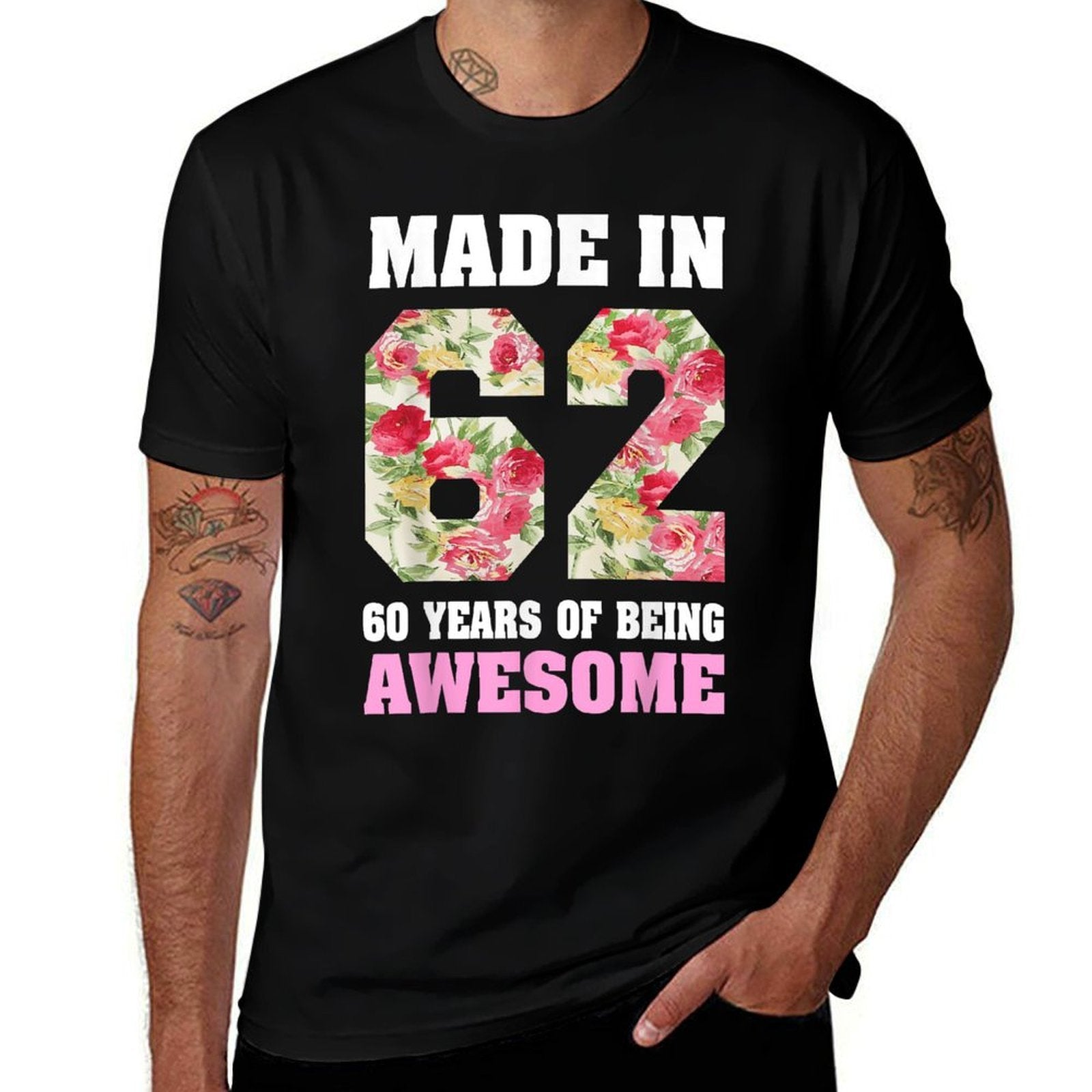 60 Year Old Women For 60th Birthday Gift Born In 1962  Affordable Price T-Shirt