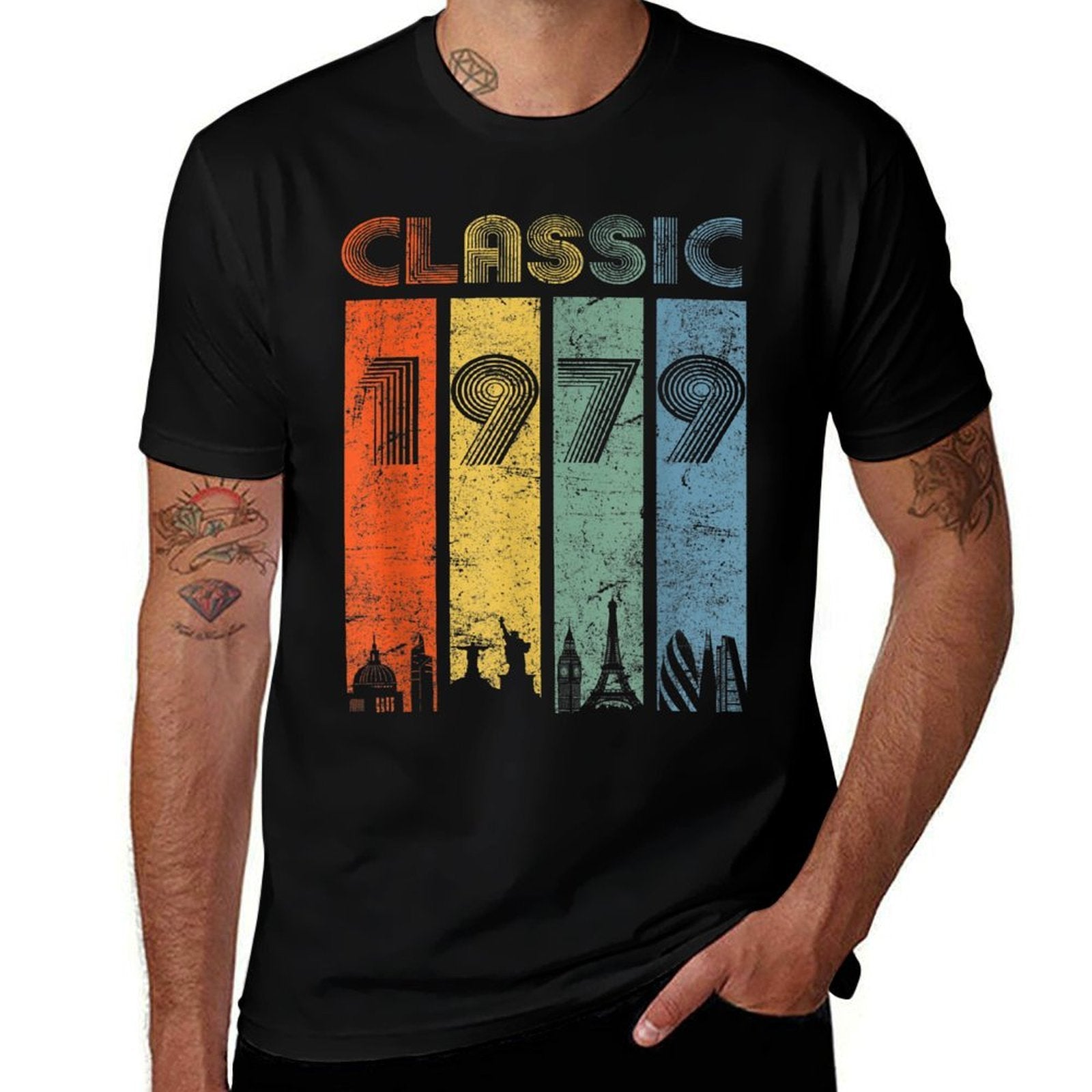 40th Birthday T Gift Vintage 1979 Mom Dad Classic  Easy-care T-Shirt