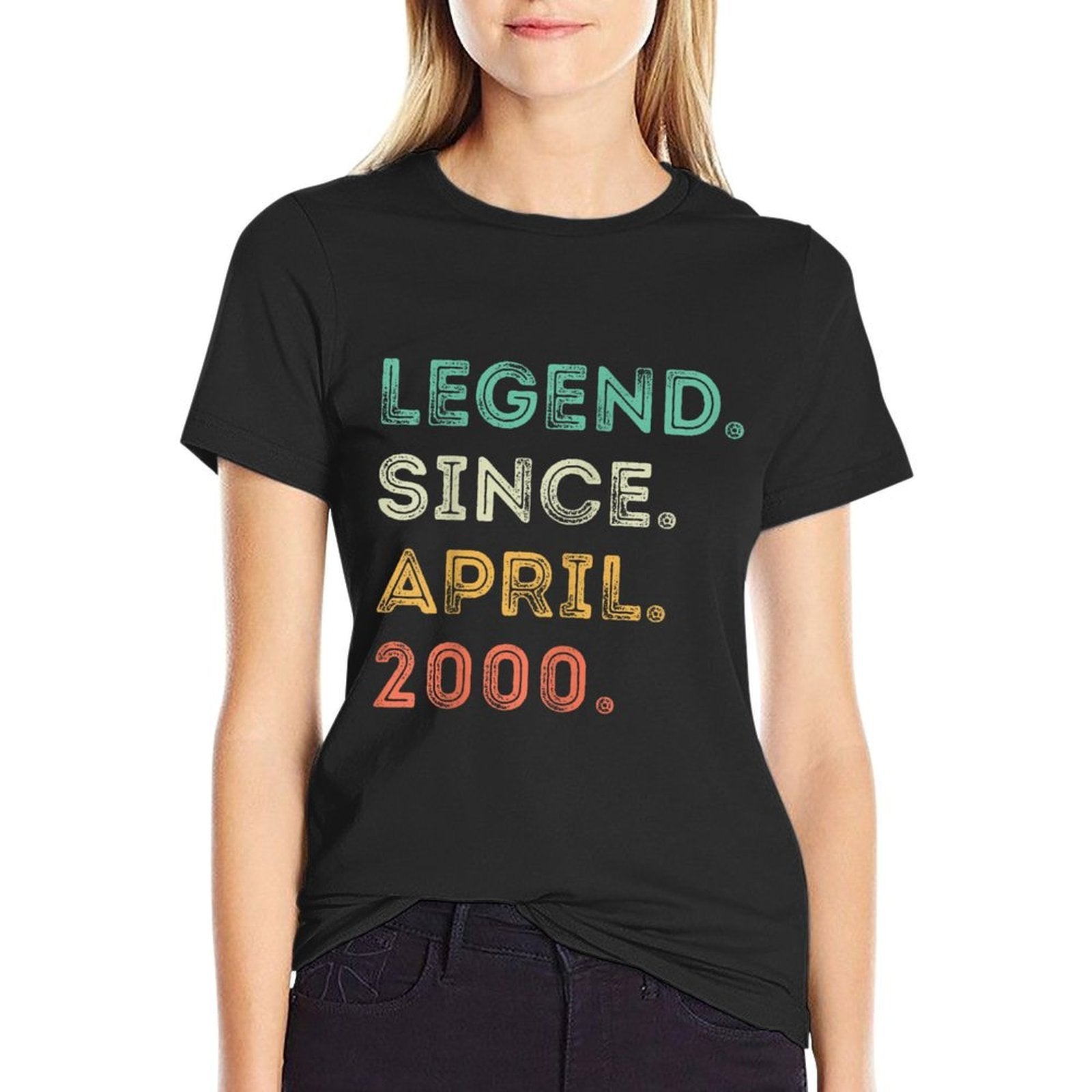 25 Years Old Legend Since April 2000 25th Birthday  Graphic-printed T-Shirt