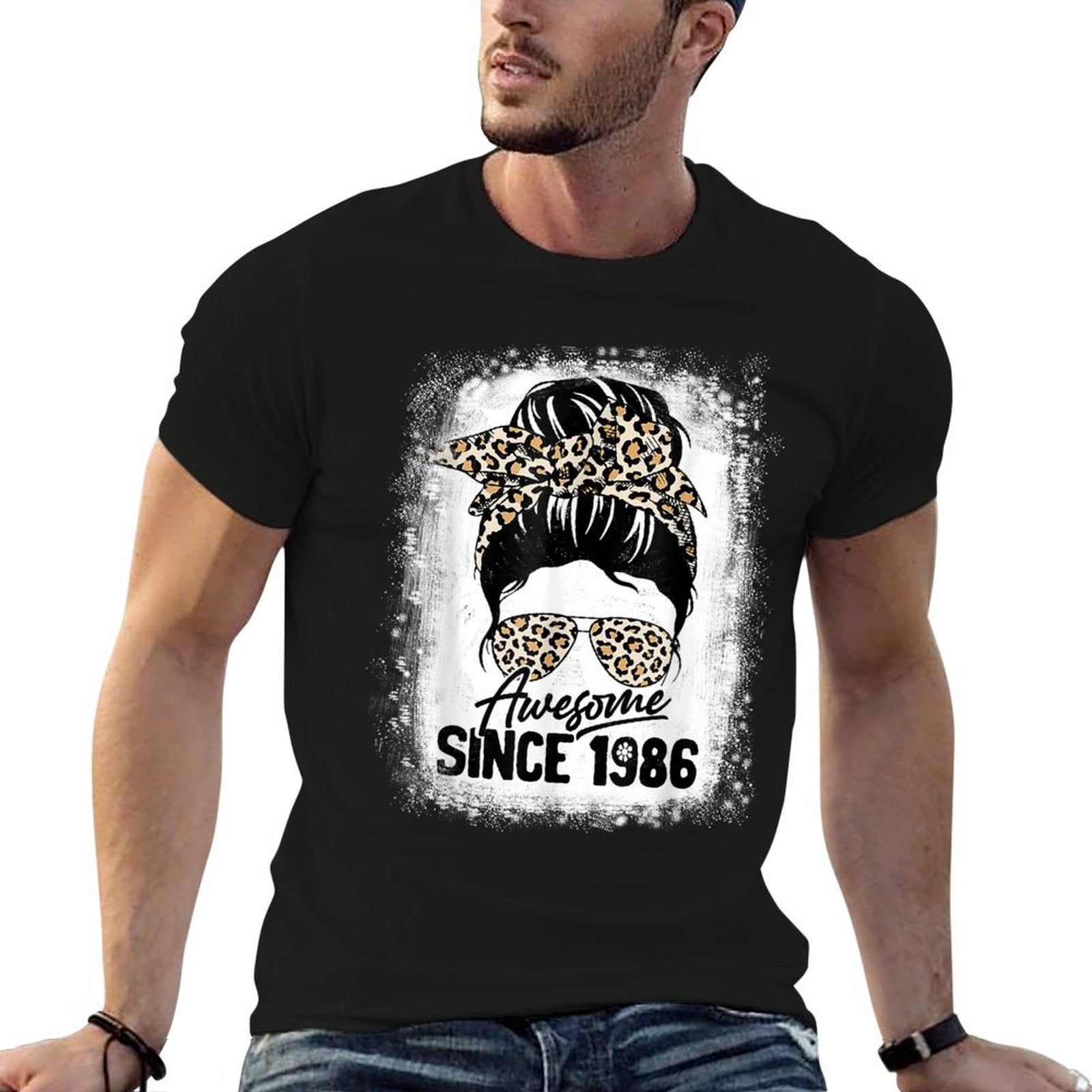 36 Years Old Awesome Since 1986 Leopard 36th Birthday  Quick-drying T-Shirt