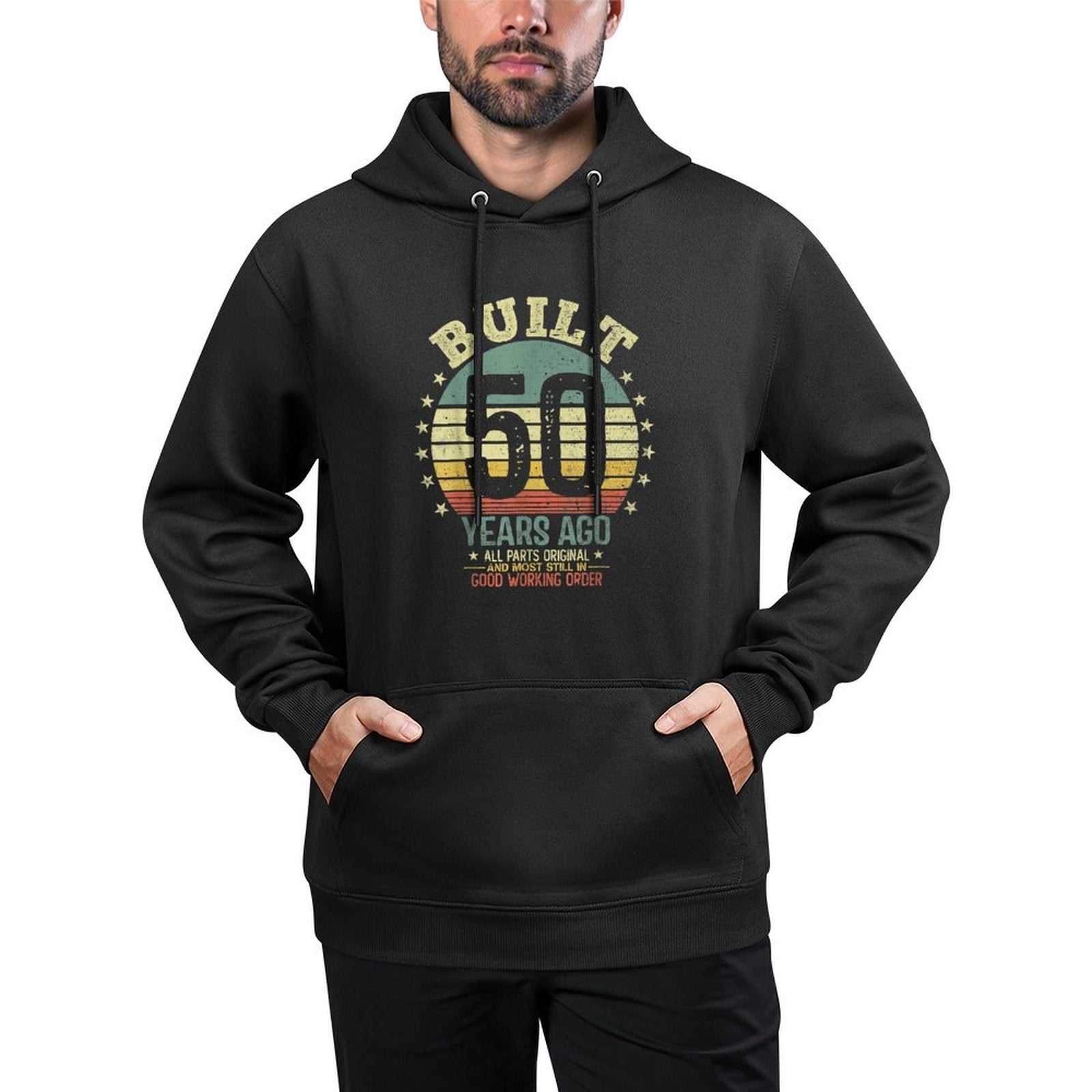 Built 50 Years Ago All Parts Original Funny 50th Birthday Medium-Weight Fabric Hoodie