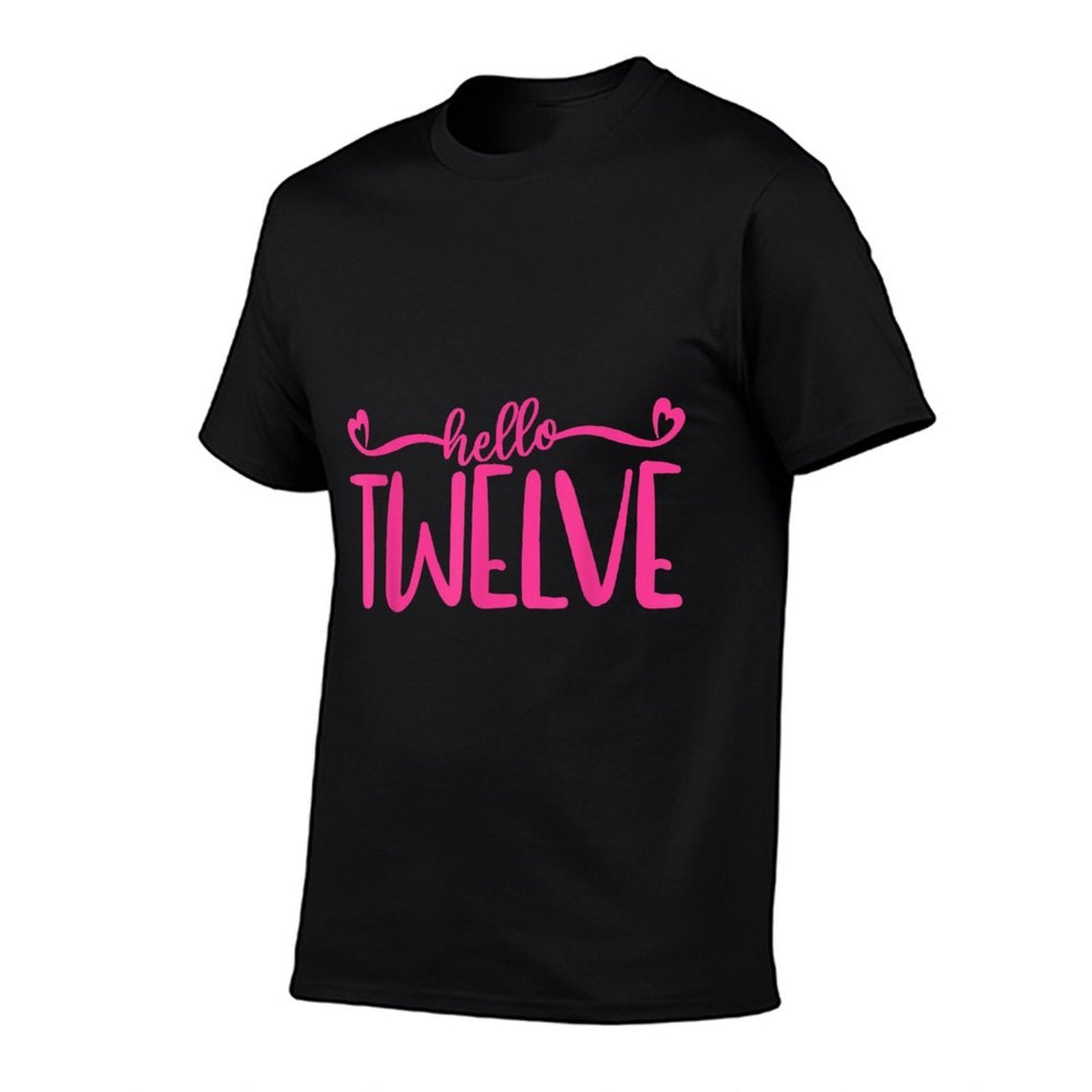 Hello Twelve 12 Years Old Cute For Girls, Pink 12th Birthday  Moisture-wicking T-Shirt