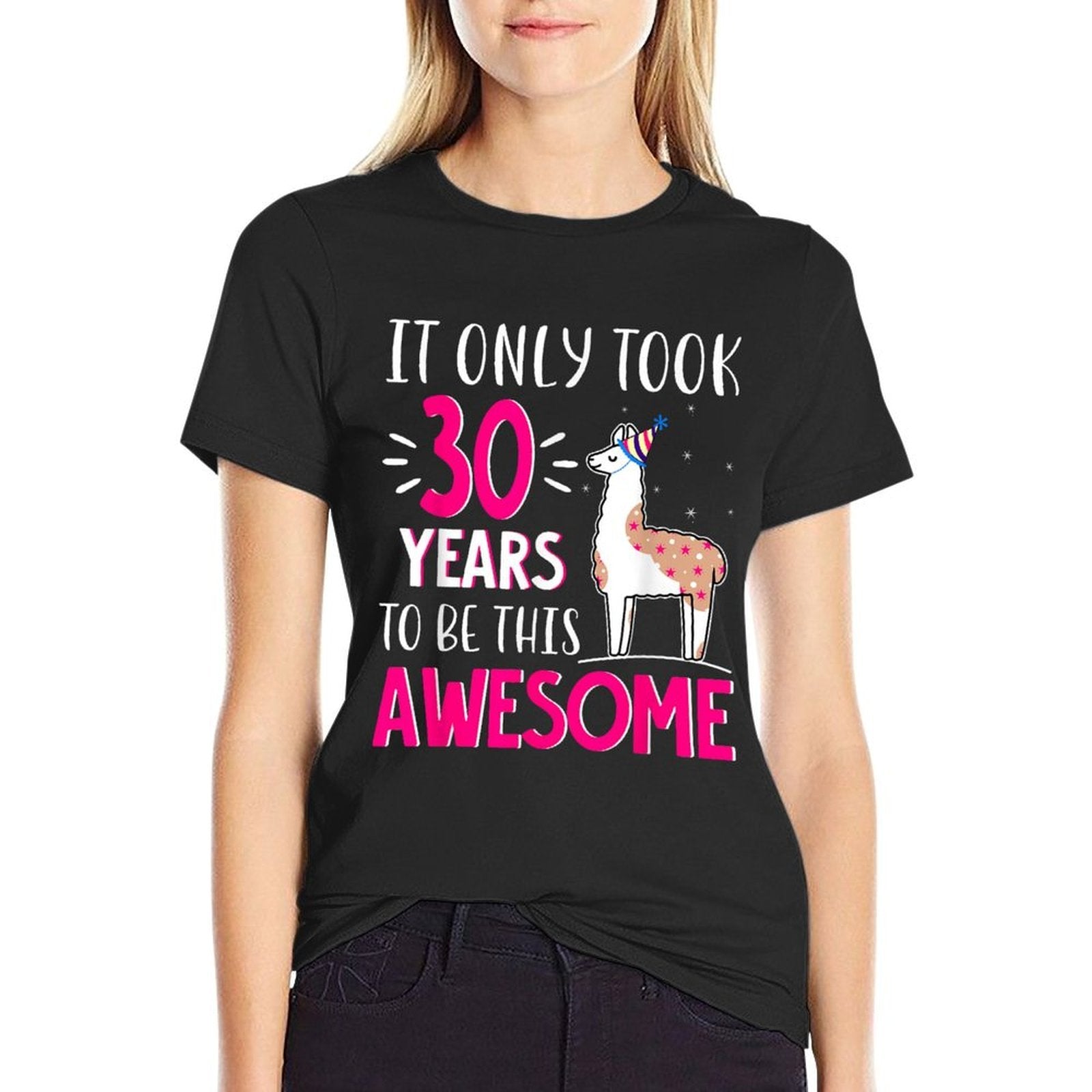 30th Birthday Llama T Awesome Gifts  Eco-friendly Material T-Shirt
