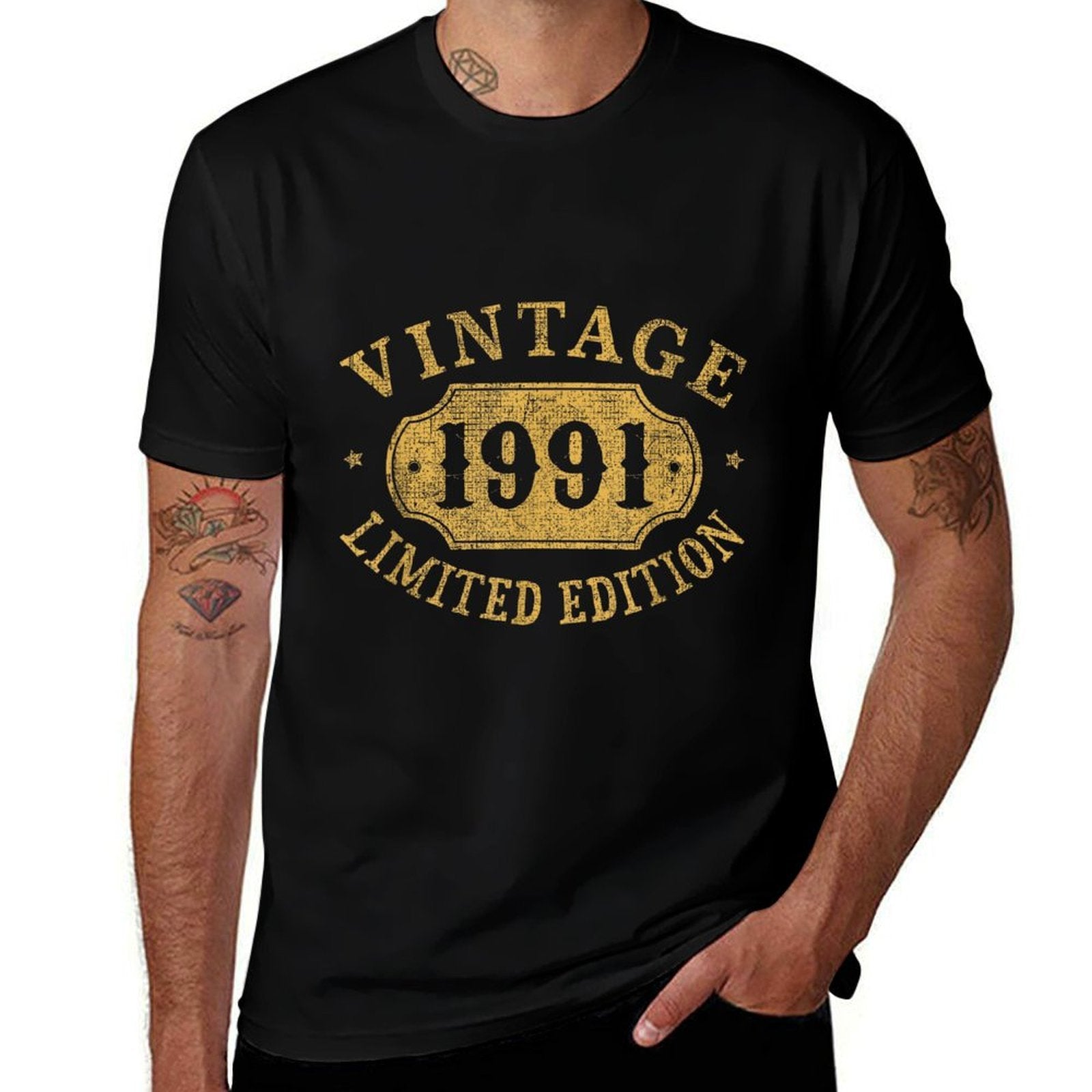 34th Birthday Women 34 Year Old Men Funny 1991 34 Year Old  Cotton T-Shirt