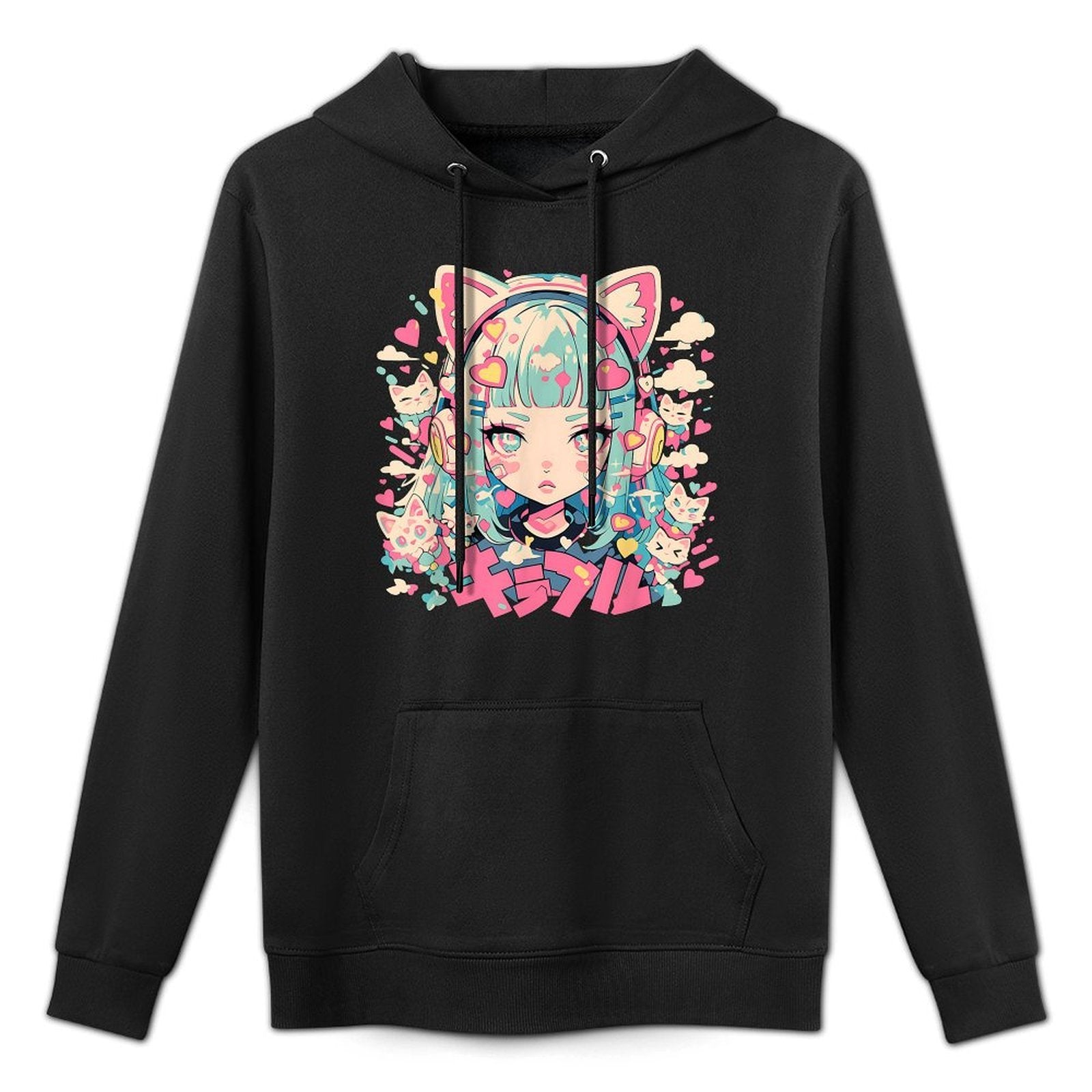 Anime Waifu Cute Anime Manga Cat Girl Sweet Retro Japan Shape Retention Hoodie