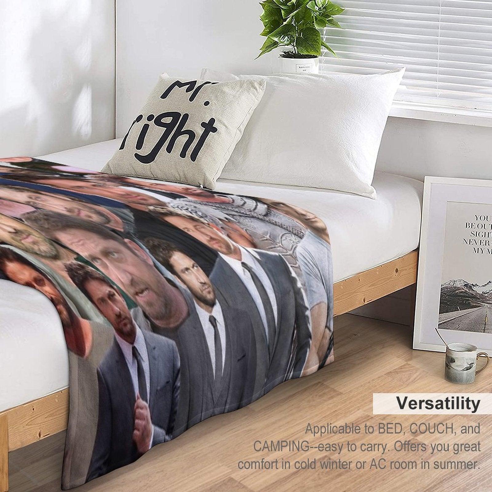 Gerard Butler Photo Collage Gift-ready Throw Blanket